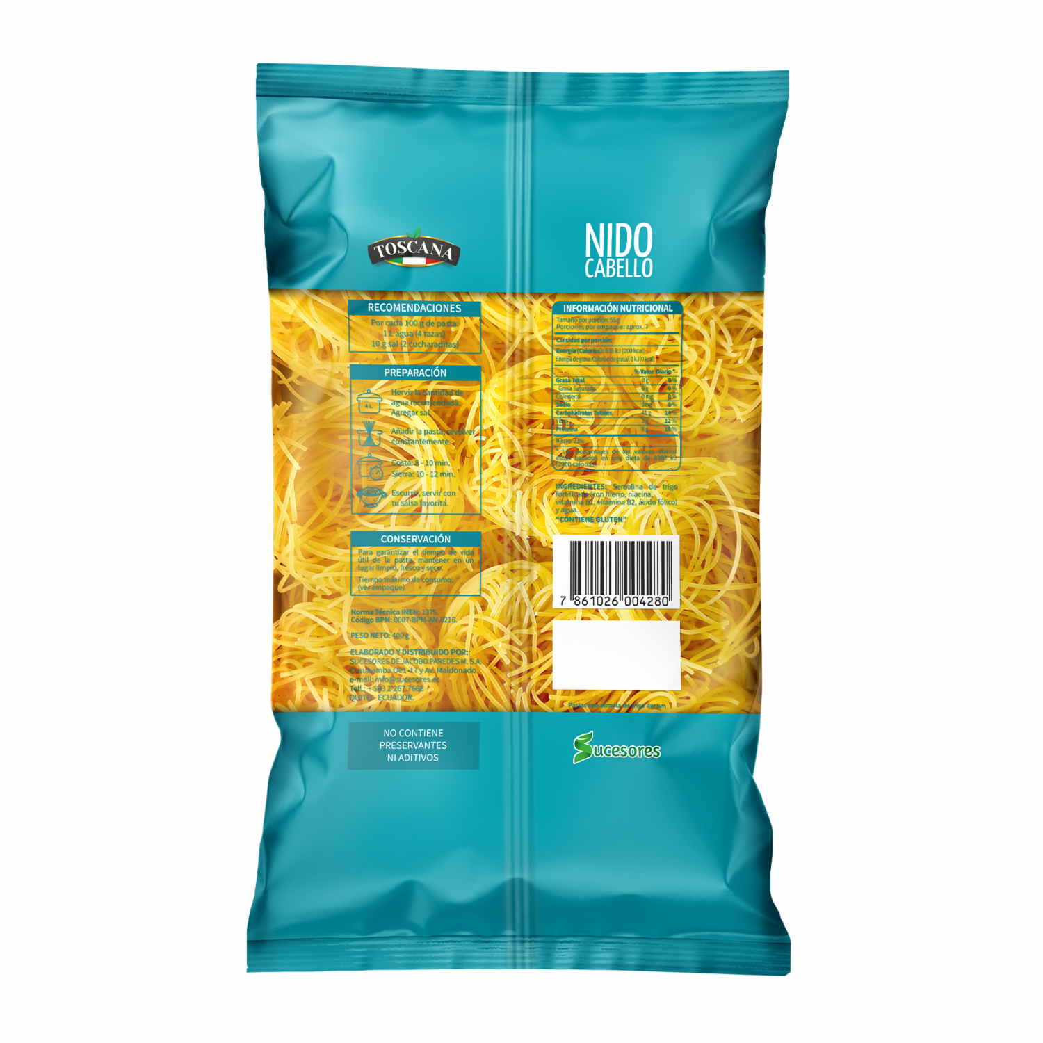 Fideo Nido Cabello TOSCANA 400  G
