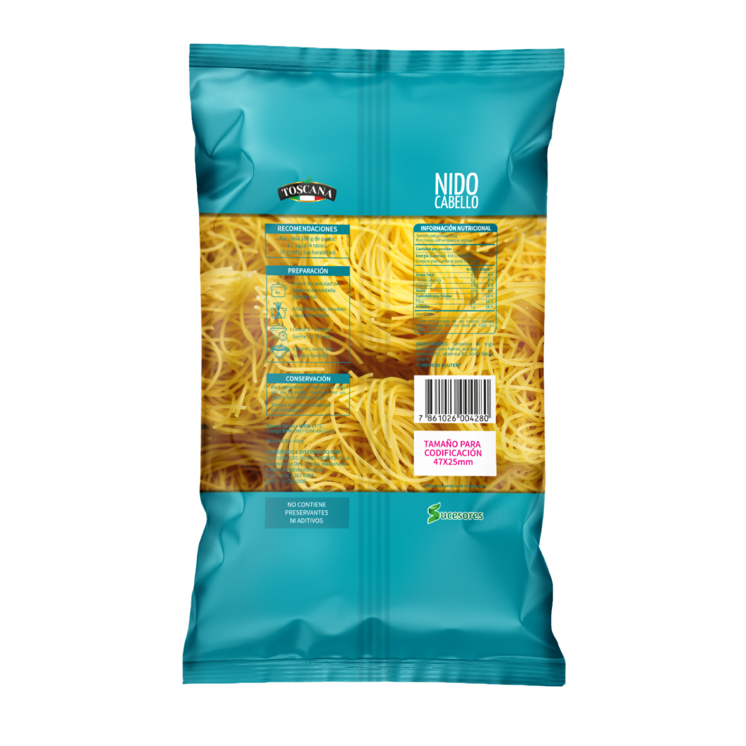 Fideo Nido Cabello TOSCANA 400  G
