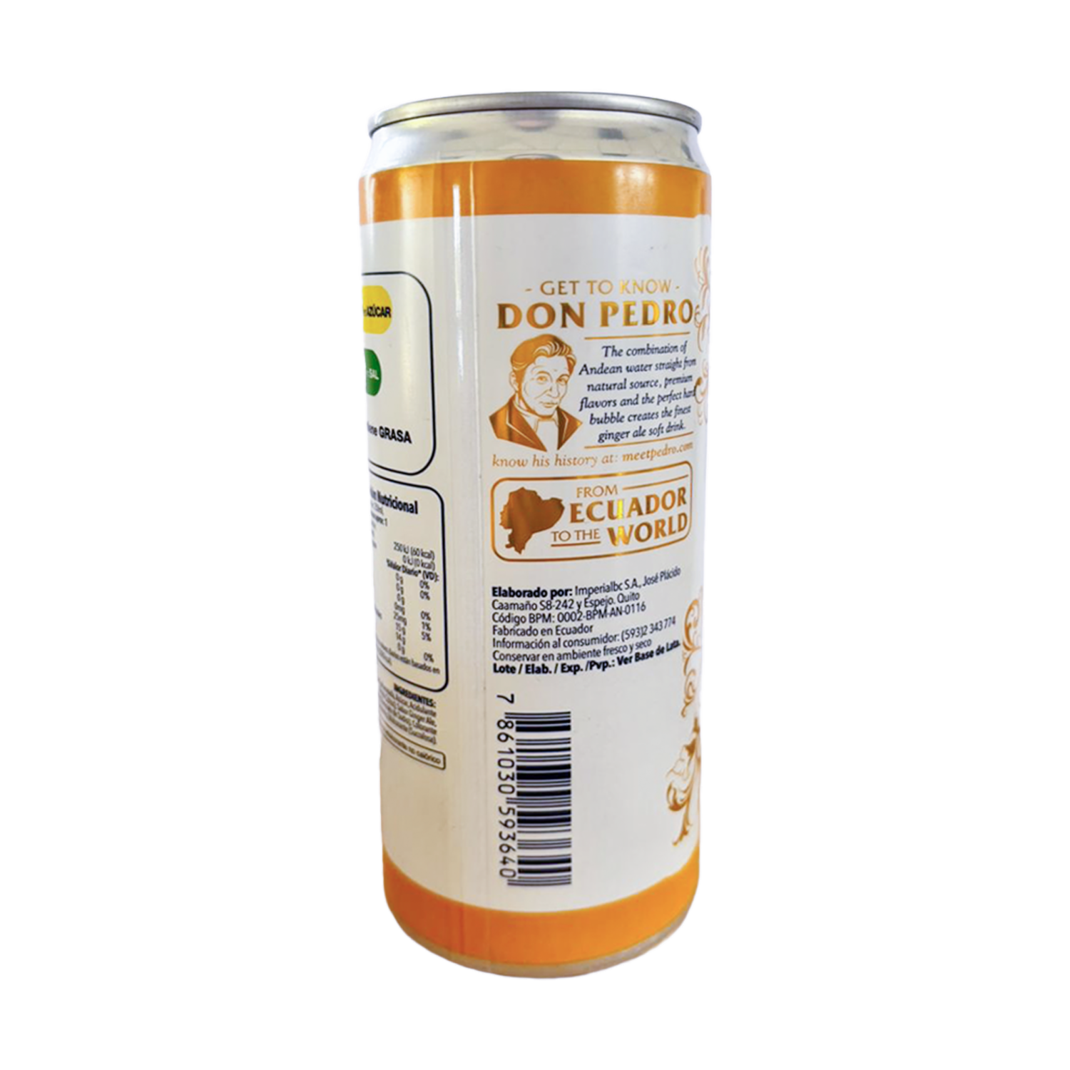 Agua Tónica Ginger Ale En Lata CINCHONA DRINKS 250 Ml