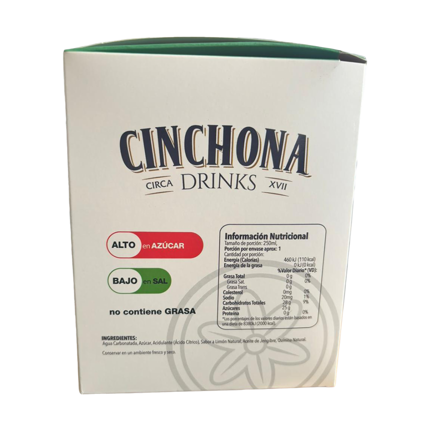 Agua Tónica Ginger Beer CINCHONA DRINKS 4 X 250 Ml