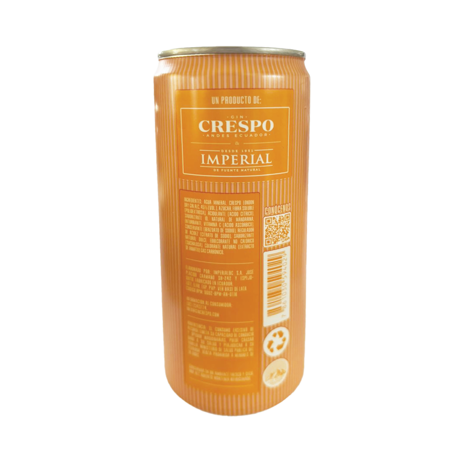 Coctel Gin Clementina  Imperial En Lata CRESPO 330 Ml