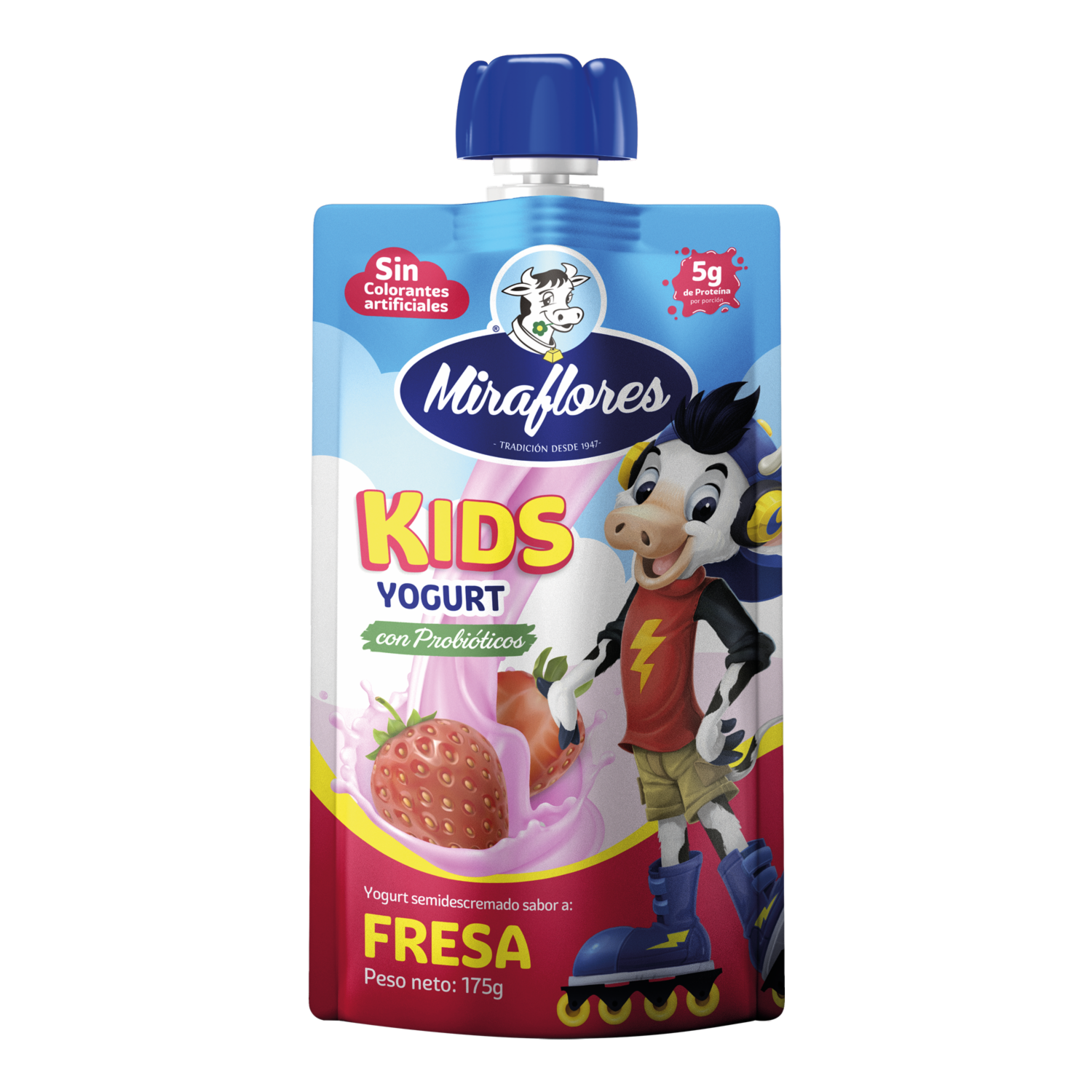 Yogurt Bebible Fresa Kids  Doy Pack MIRAFLORES 175 G
