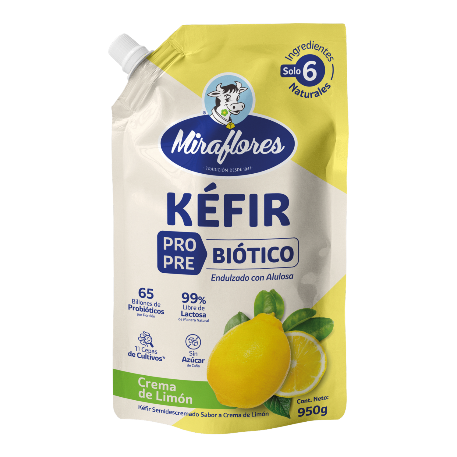 Kéfir Crema De Limón Doy Pack MIRAFLORES 950 G