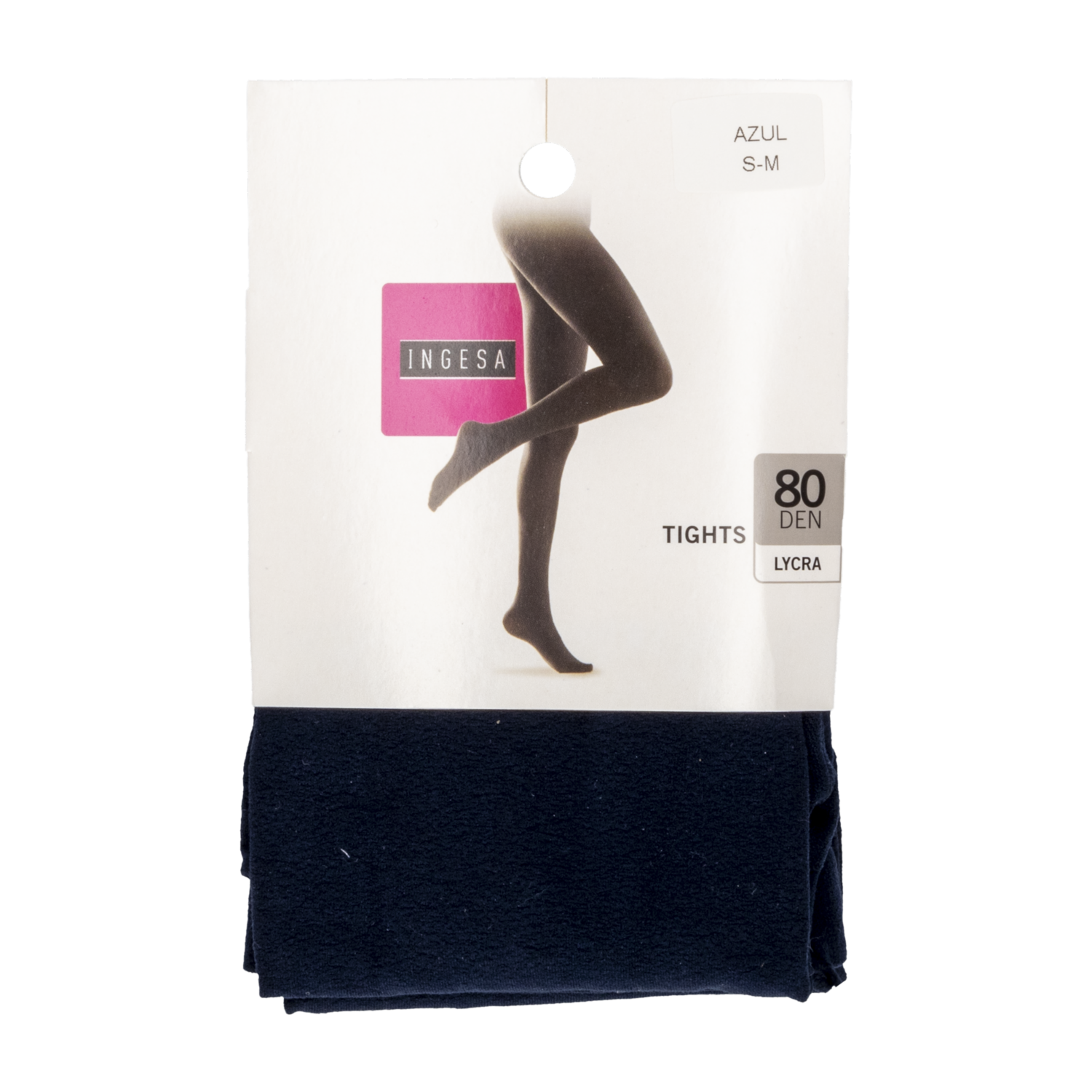 Panty Media Lycra Tinghts Negras 80 Den INGESA