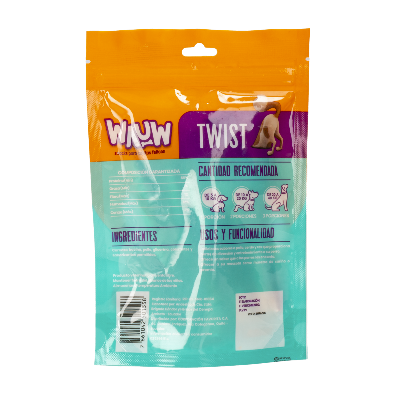 Snack Para Perros Twists WAUW 10 Uds
