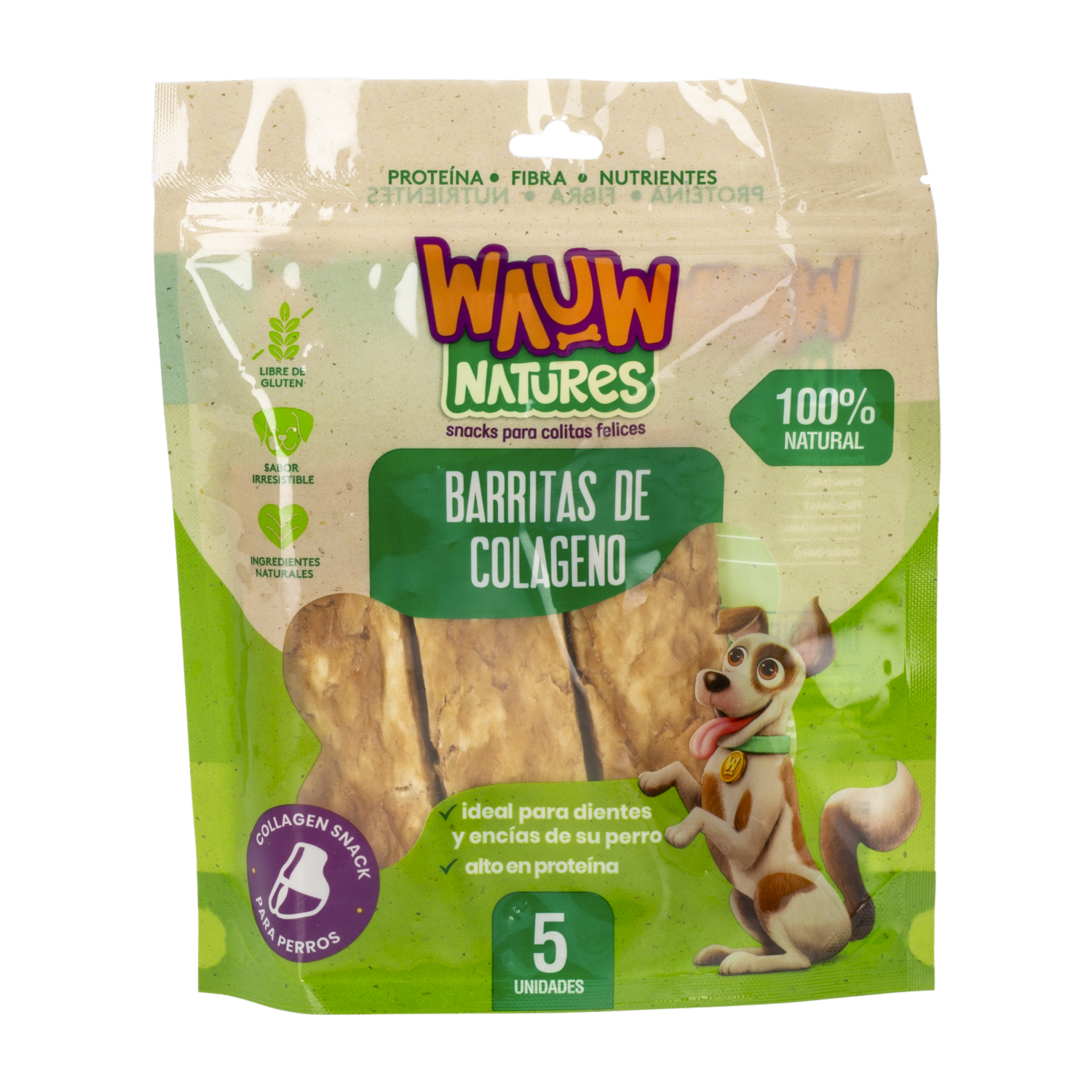 Snack Para Perros Barritas De Colágeno WAUW X 5 Uds