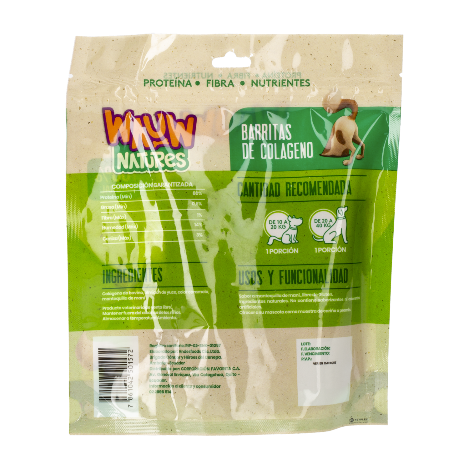 Snack Para Perros Barritas De Colágeno WAUW X 5 Uds