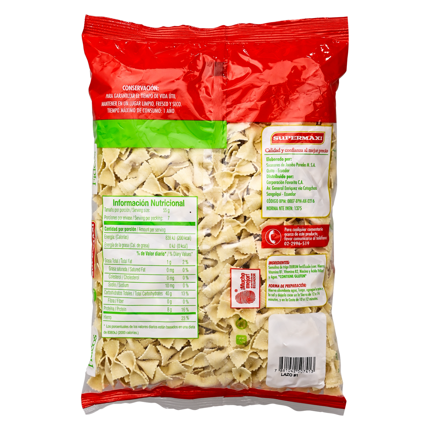 Fideo Laso SUPERMAXI Funda