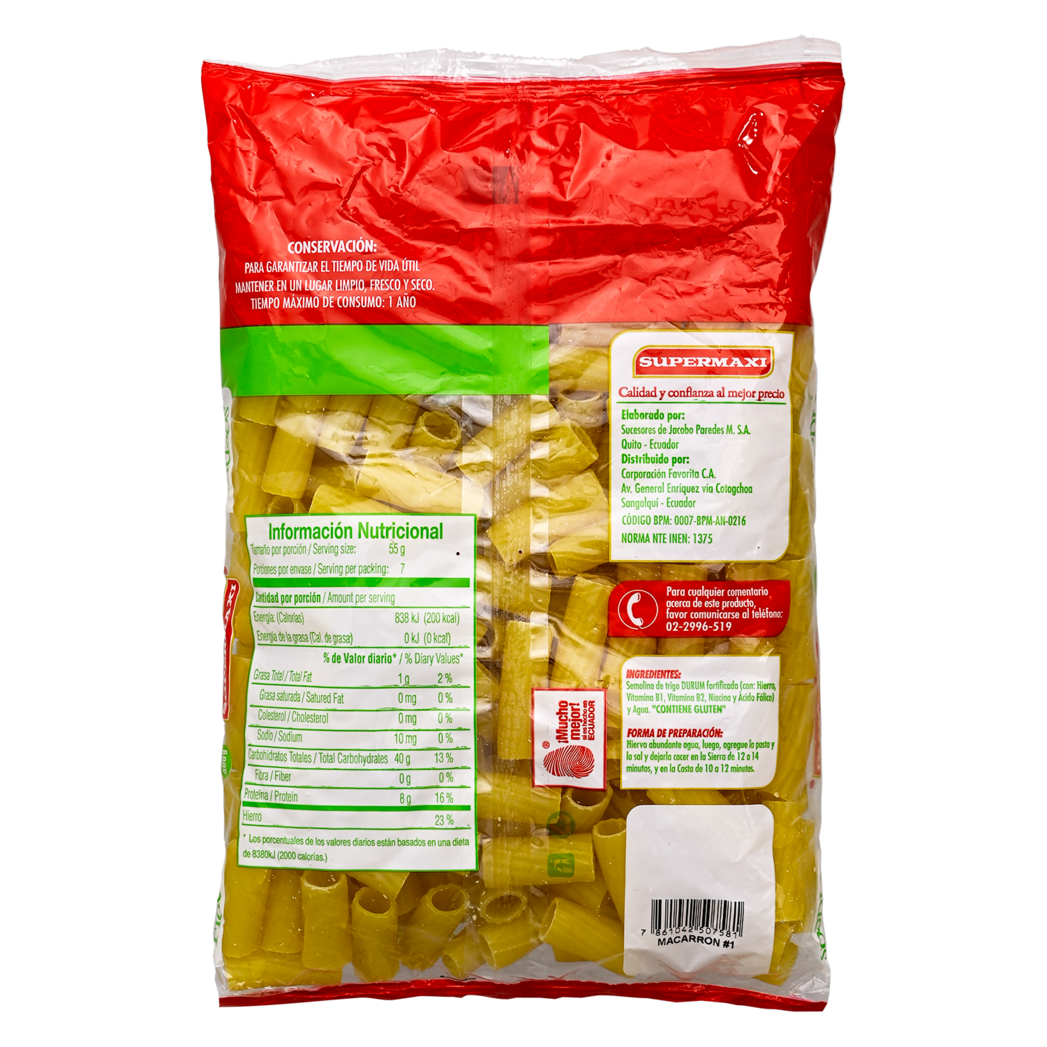 Fideo Macarroni SUPERMAXI 400 G