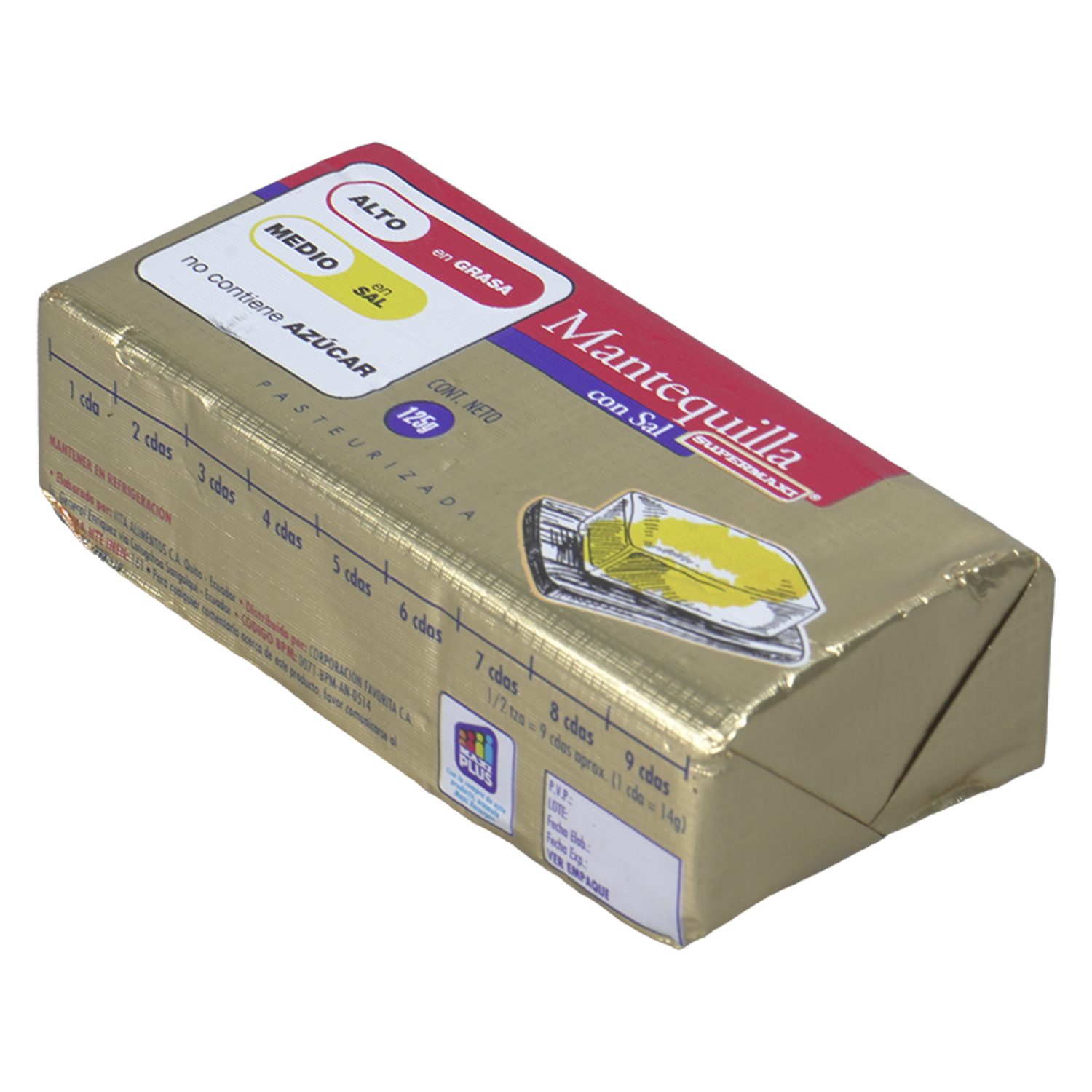 Mantequilla Con Sal SUPERMAXI 125 G