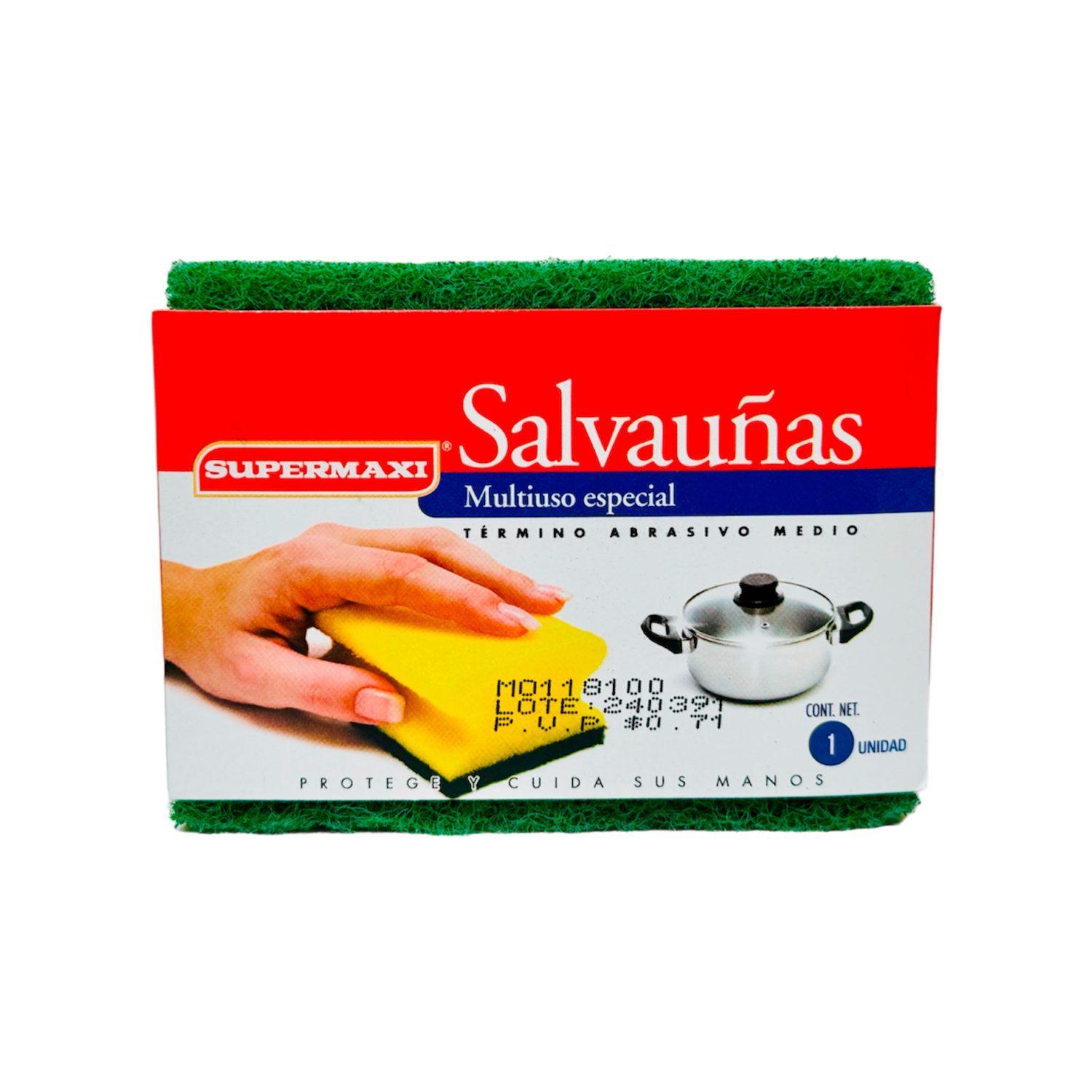 Esponja Multiusos Mixta Salva Uñas SUPERMAXI Unidad