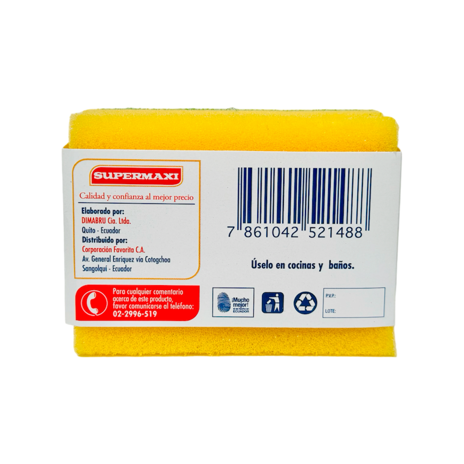 Esponja Multiusos Mixta Salva Uñas SUPERMAXI Unidad