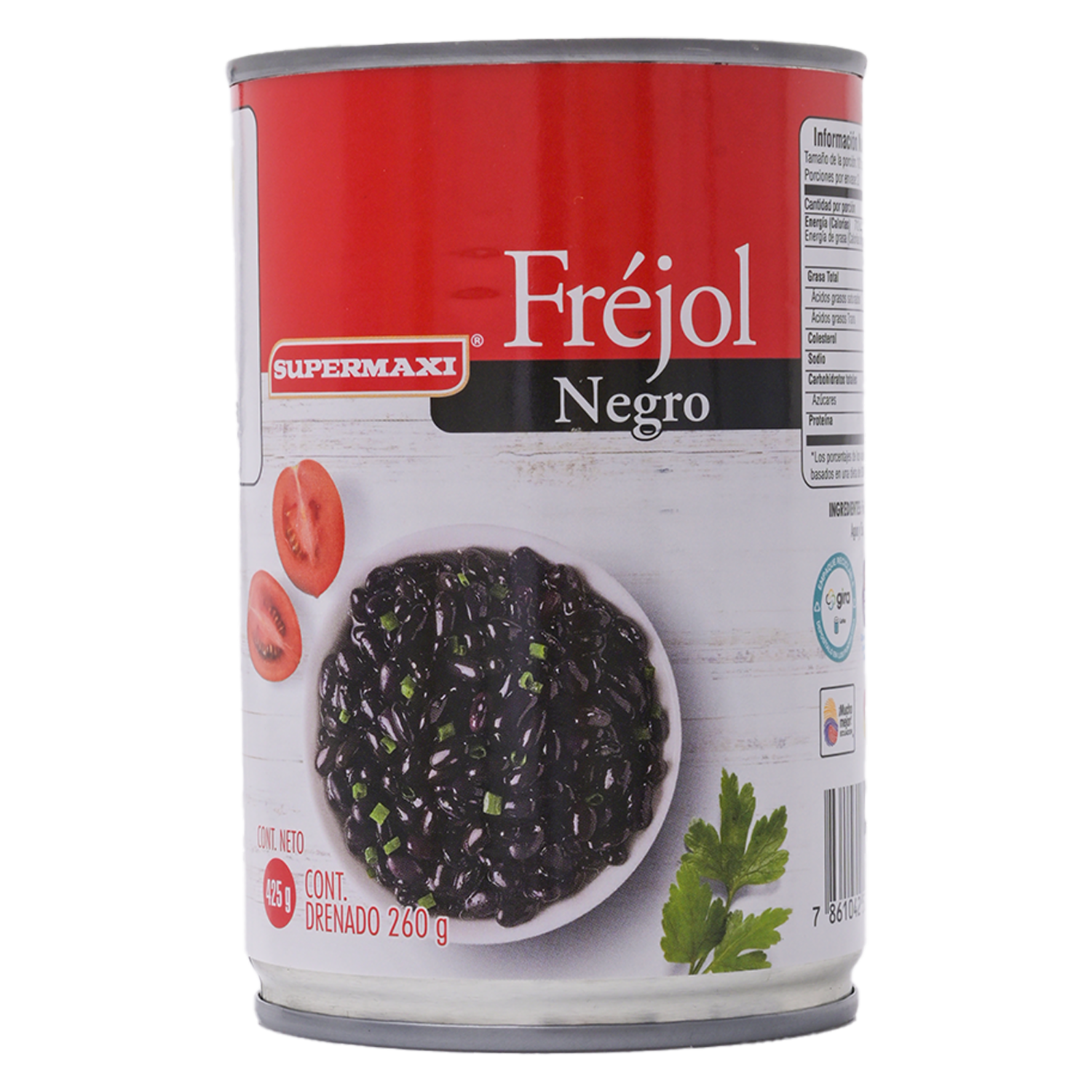 Frejol Negro Enlatado SUPERMAXI Funda