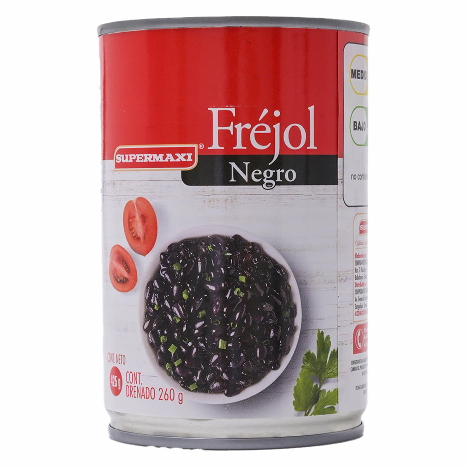Frejol Negro Enlatado SUPERMAXI Funda