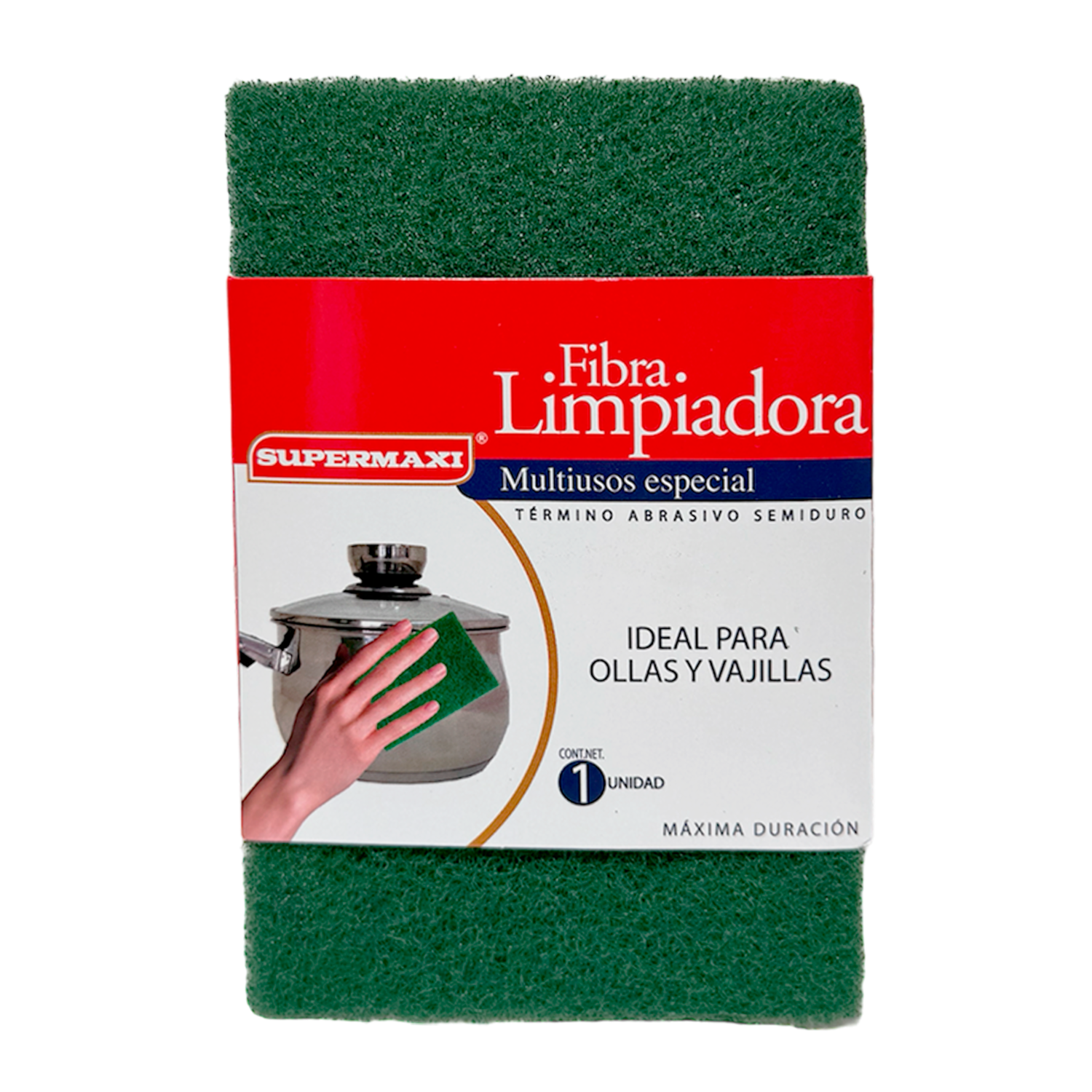 Fibra Limpia Vajillas Multiuso Especial Término Abrasivo Semiduro SUPERMAXI Unidad