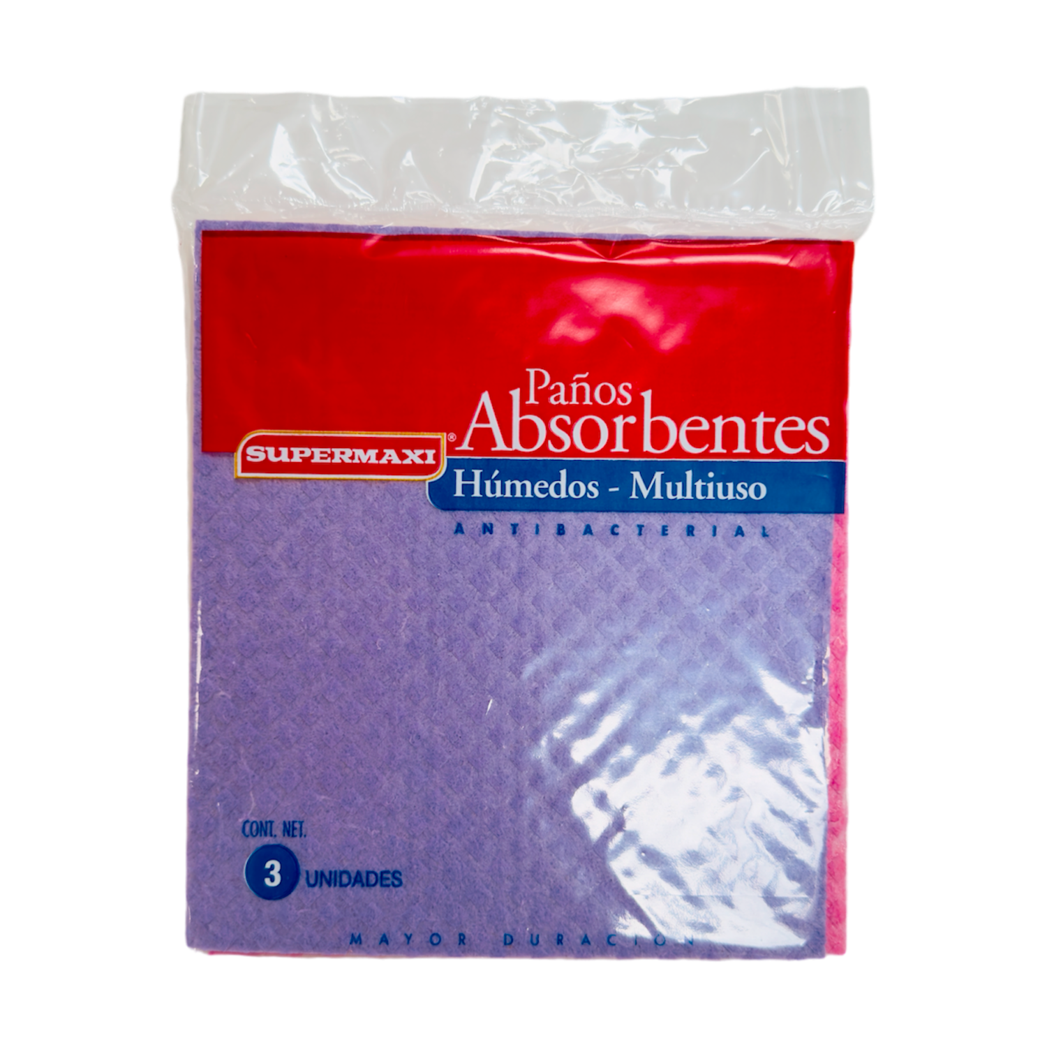 Paños Multiusos Absorbente Antibacterial SUPERMAXI X 3 Uds