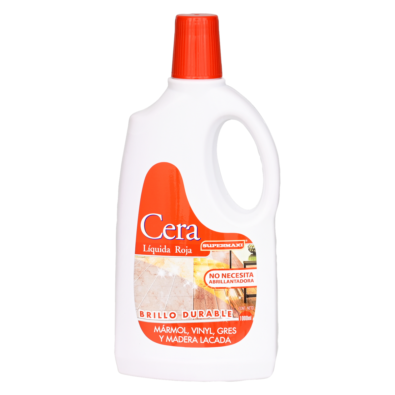 Cera De Pisos Roja SUPERMAXI 1000 Ml