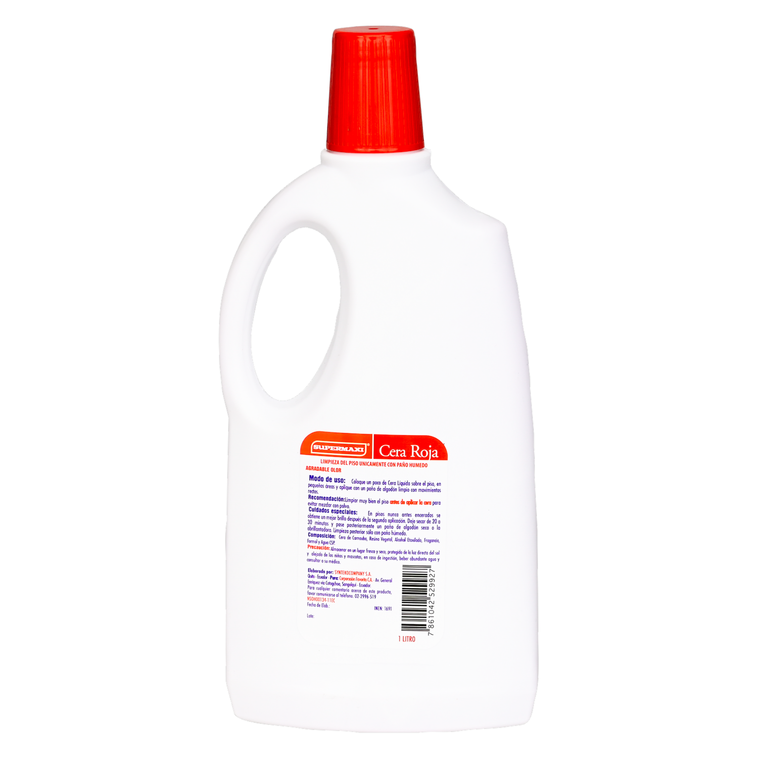 Cera De Pisos Roja SUPERMAXI 1000 Ml