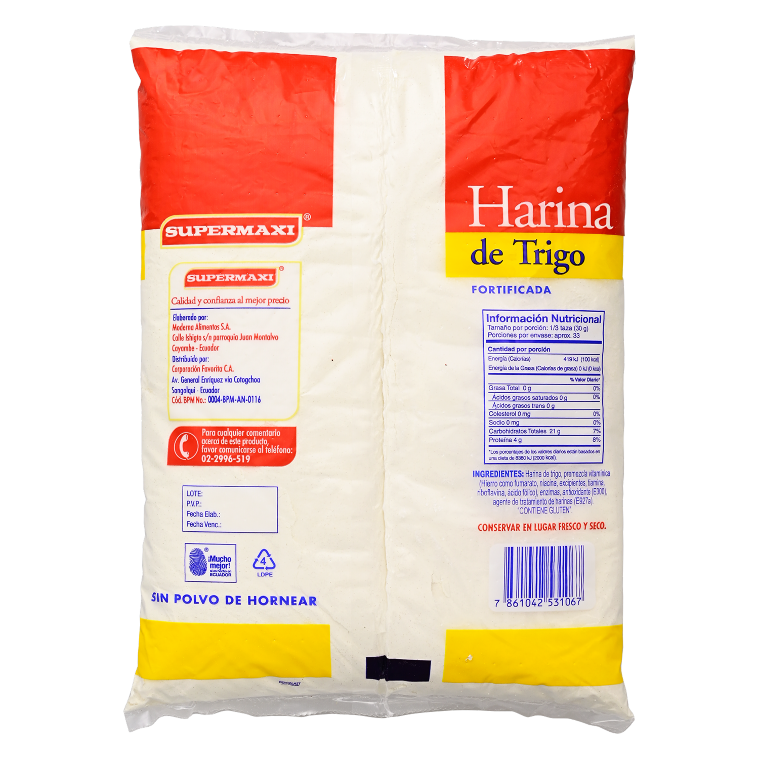Harina Sin Polvo De Hornear SUPERMAXI Funda