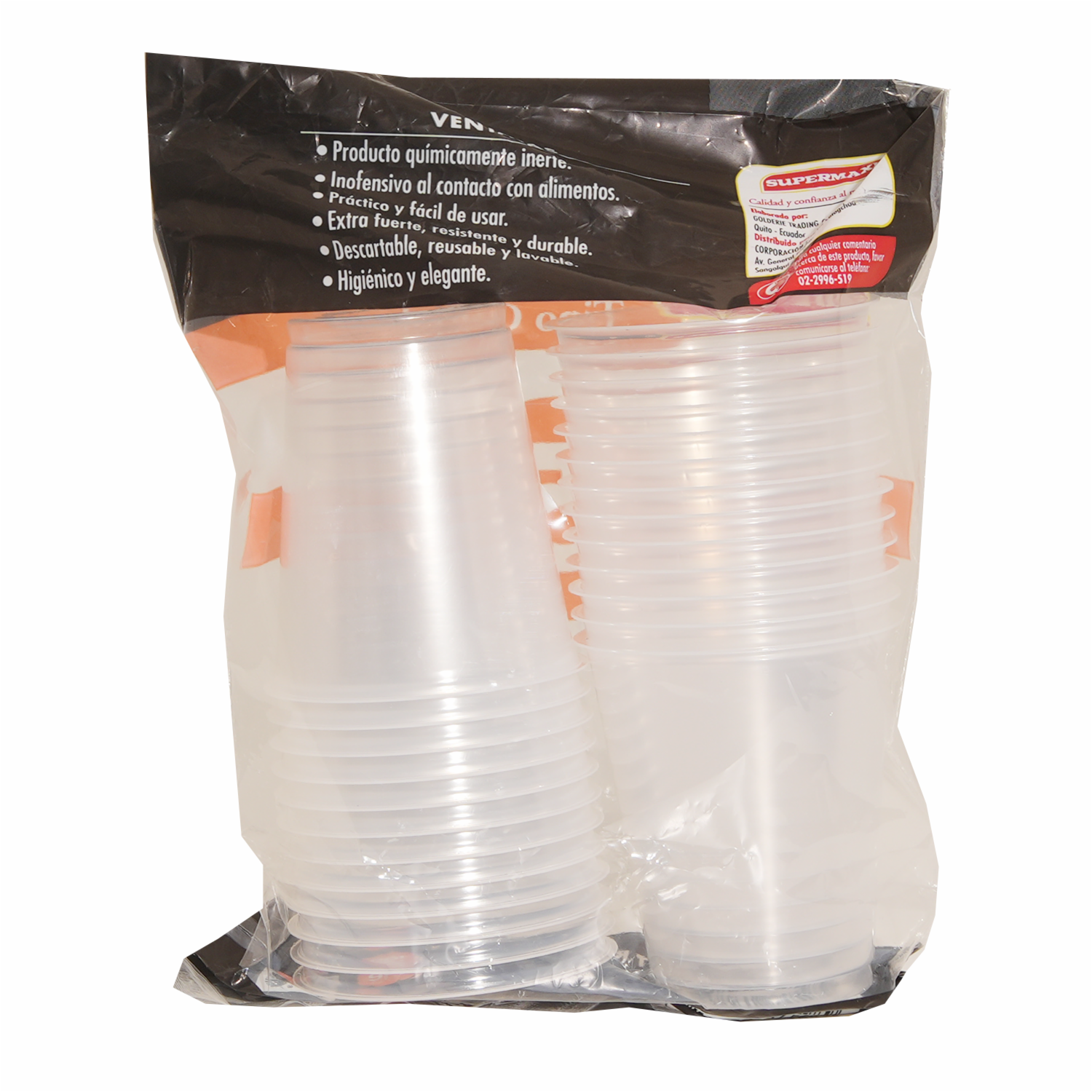 Vasos Tipo Cristal 5 Onzas SUPERMAXI 25 Unidades