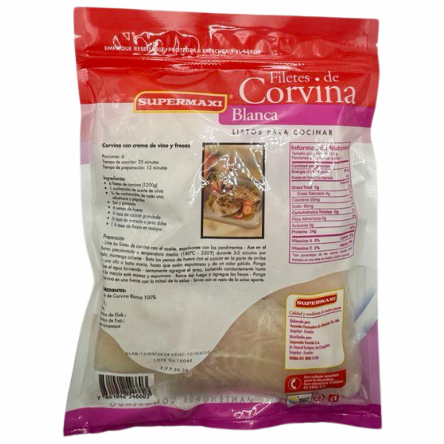 Pescado Corvina Blanca Filetes Listos Para Cocinar SUPERMAXI 454 G