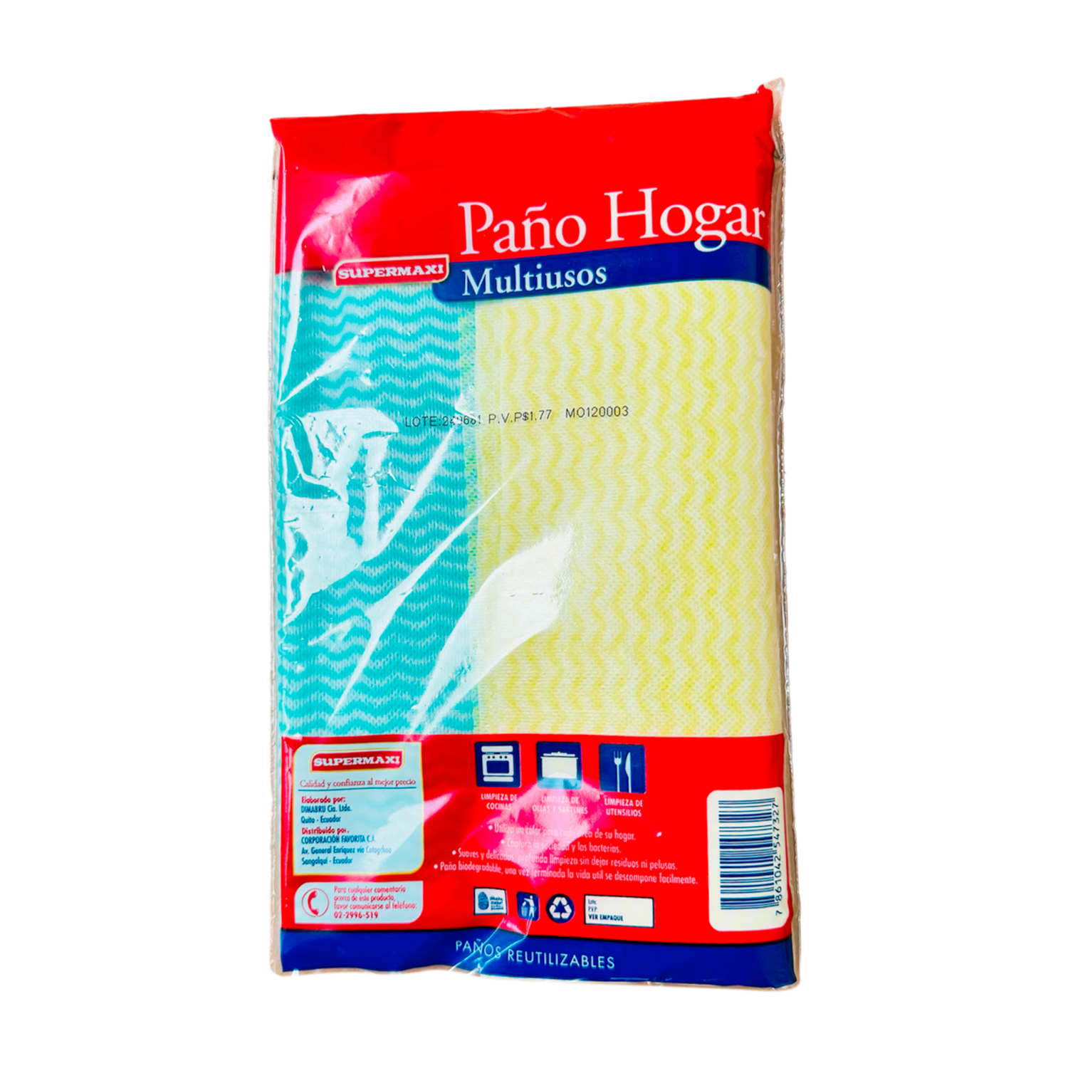 Paños Multiusos Hogar Fácil De Lavar Y Secar SUPERMAXI 10 Uds