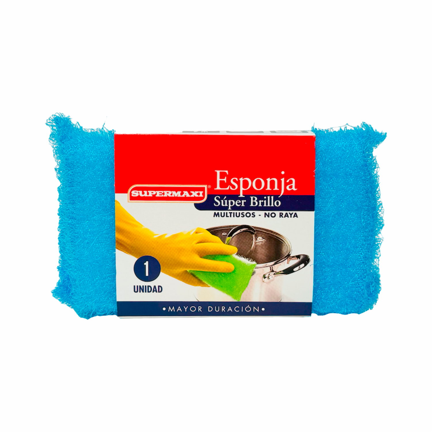Esponja Multiusos Súper Brillo No Raya SUPERMAXI Unidad