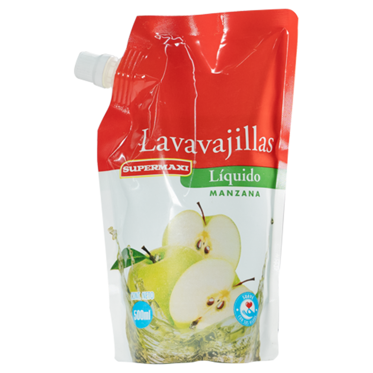 Lavavajilla Líquido Manzana Doy Pack SUPERMAXI 500 Ml