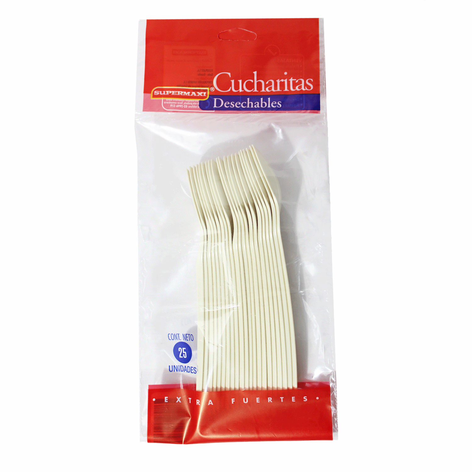 Cuchara De Postre Pigmentada SUPERMAXI 25 Unidades