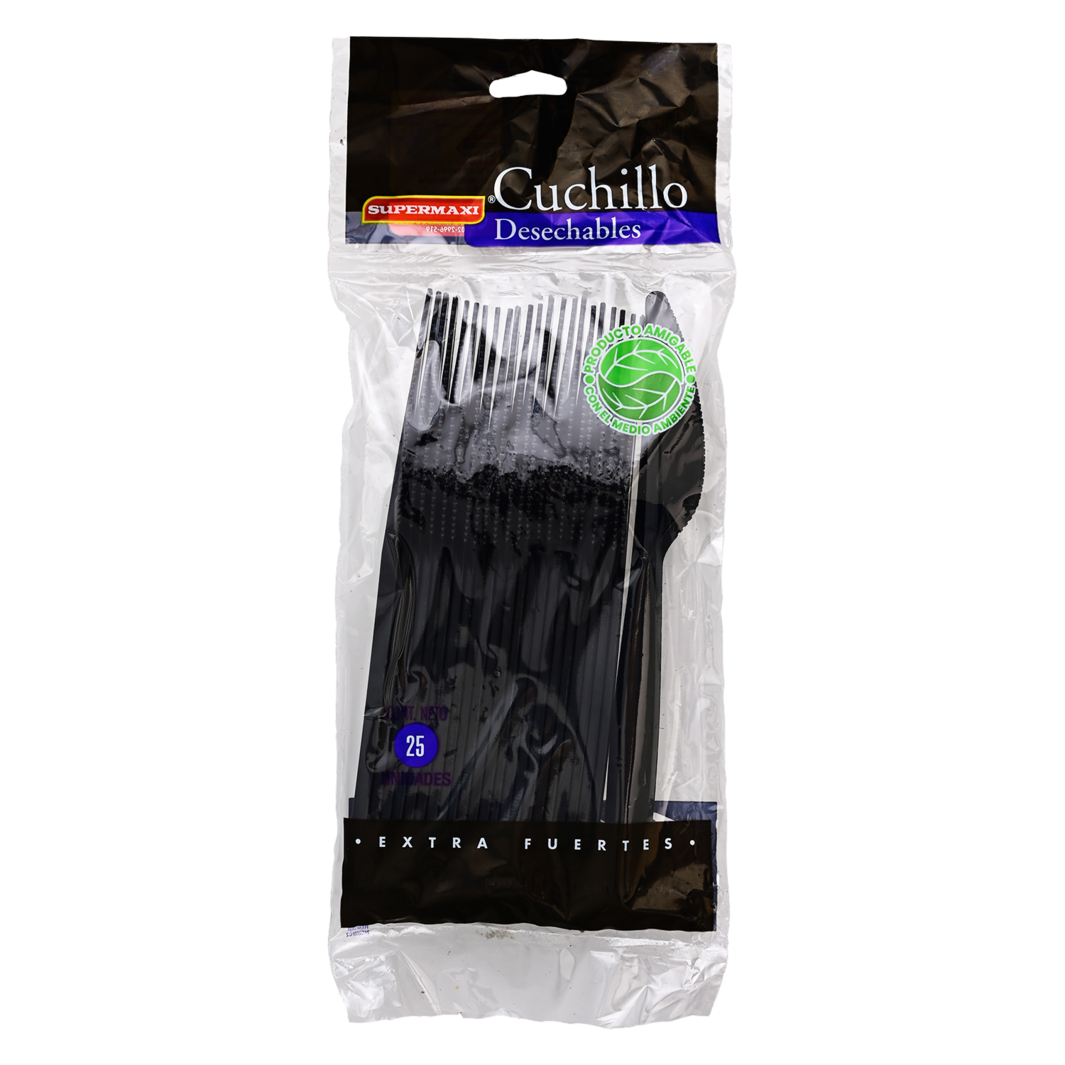 Cuchillo Para Alimentos Negro SUPERMAXI 25 U
