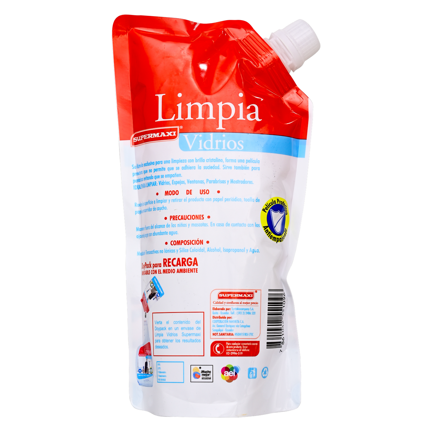 Limpia Vidrios Doy Pack SUPERMAXI 500 Ml