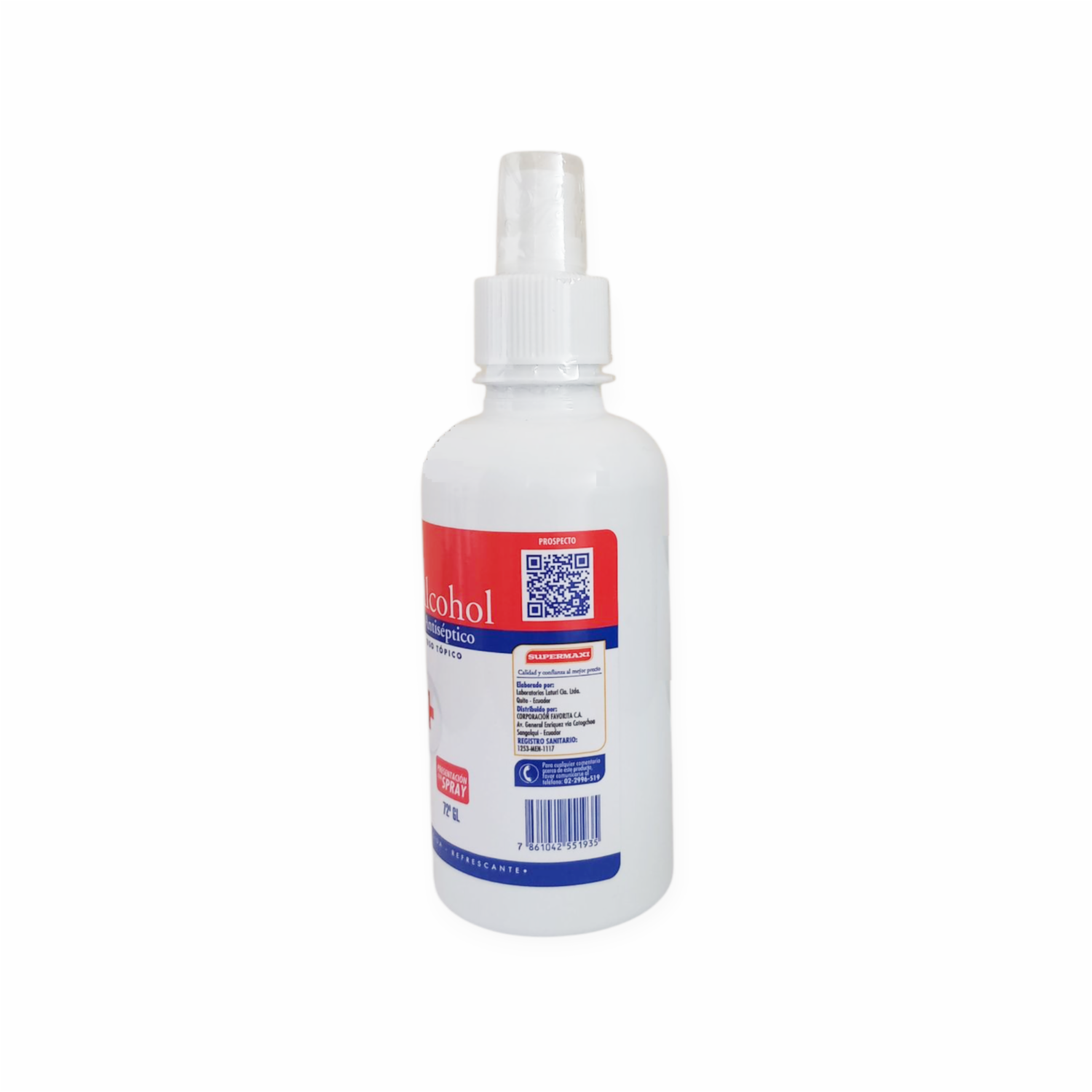 Alcohol Antiséptico Uso Tópico SUPERMAXI 250 Ml