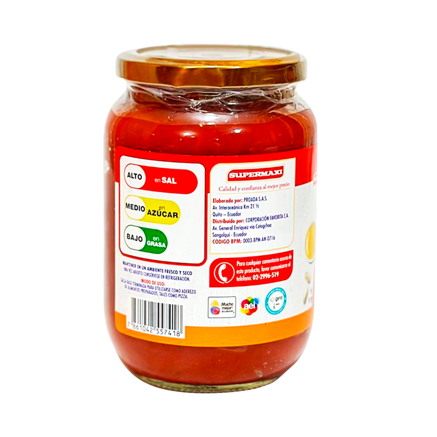 Salsa Pizza Clásica SUPERMAXI 490 G