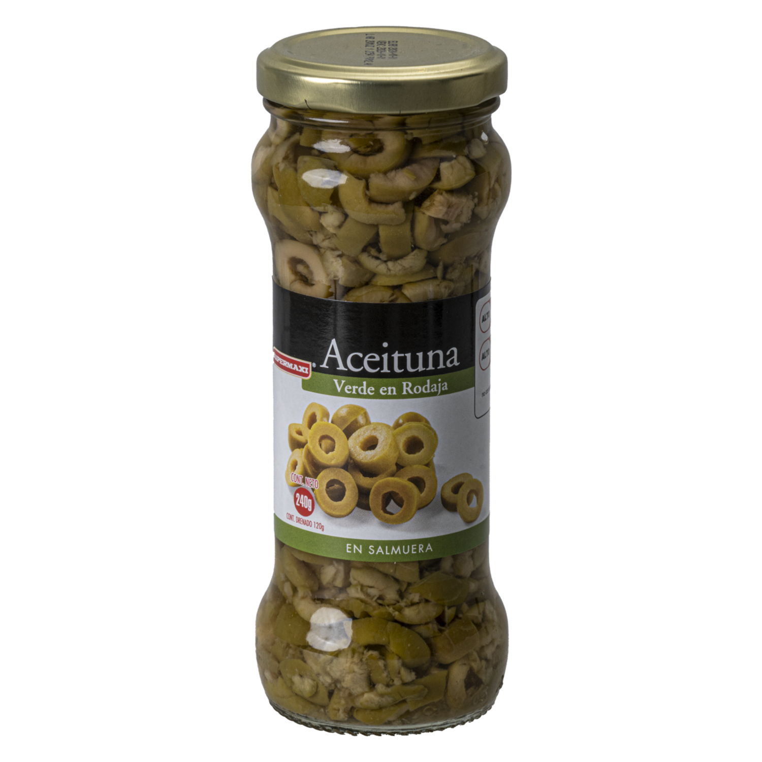 Aceitunas Verdes En Rodajas Frasco SUPERMAXI 240 G