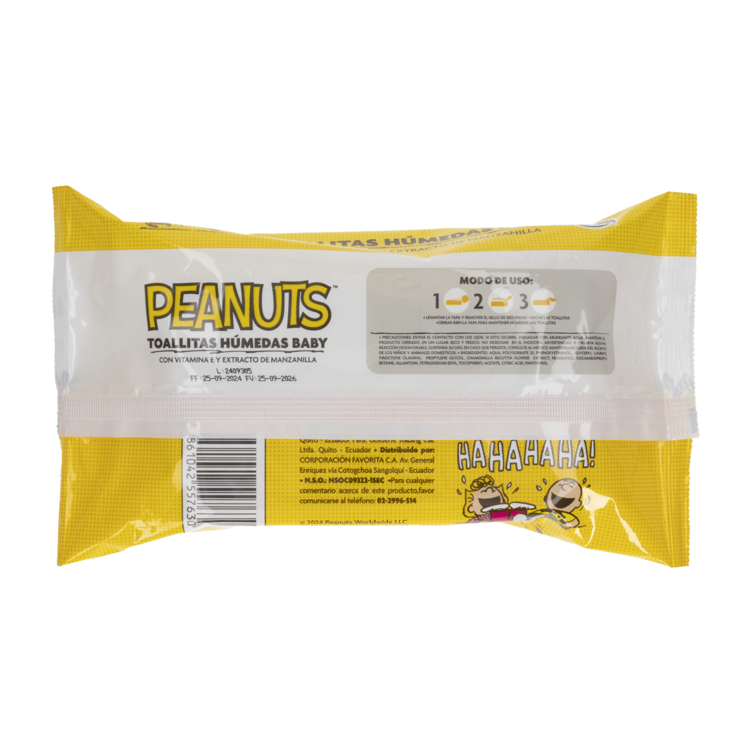 Toallitas Húmedas Humedas PEANUTS 50 Uds