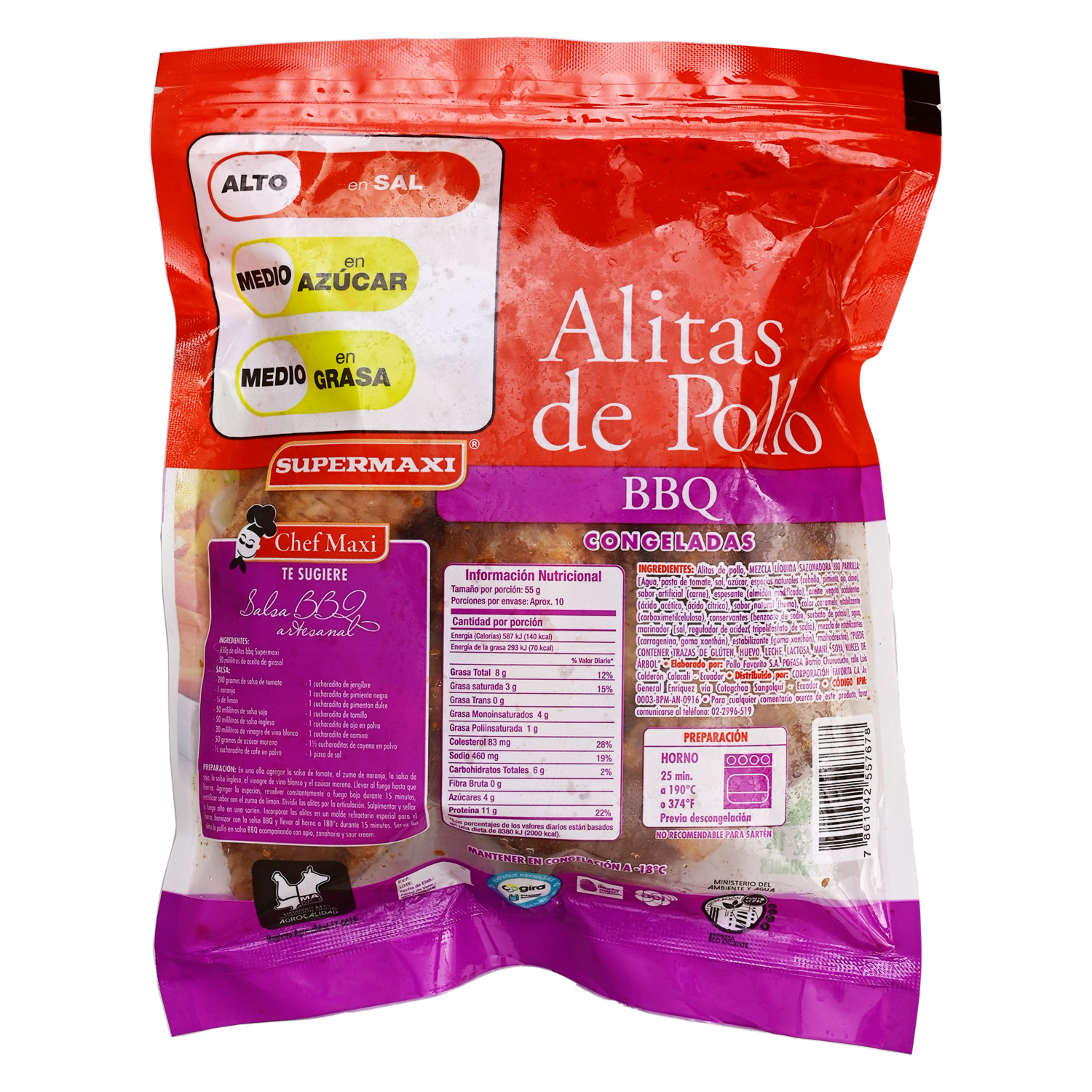 Alitas De Pollo Bbq SUPERMAXI 560 g