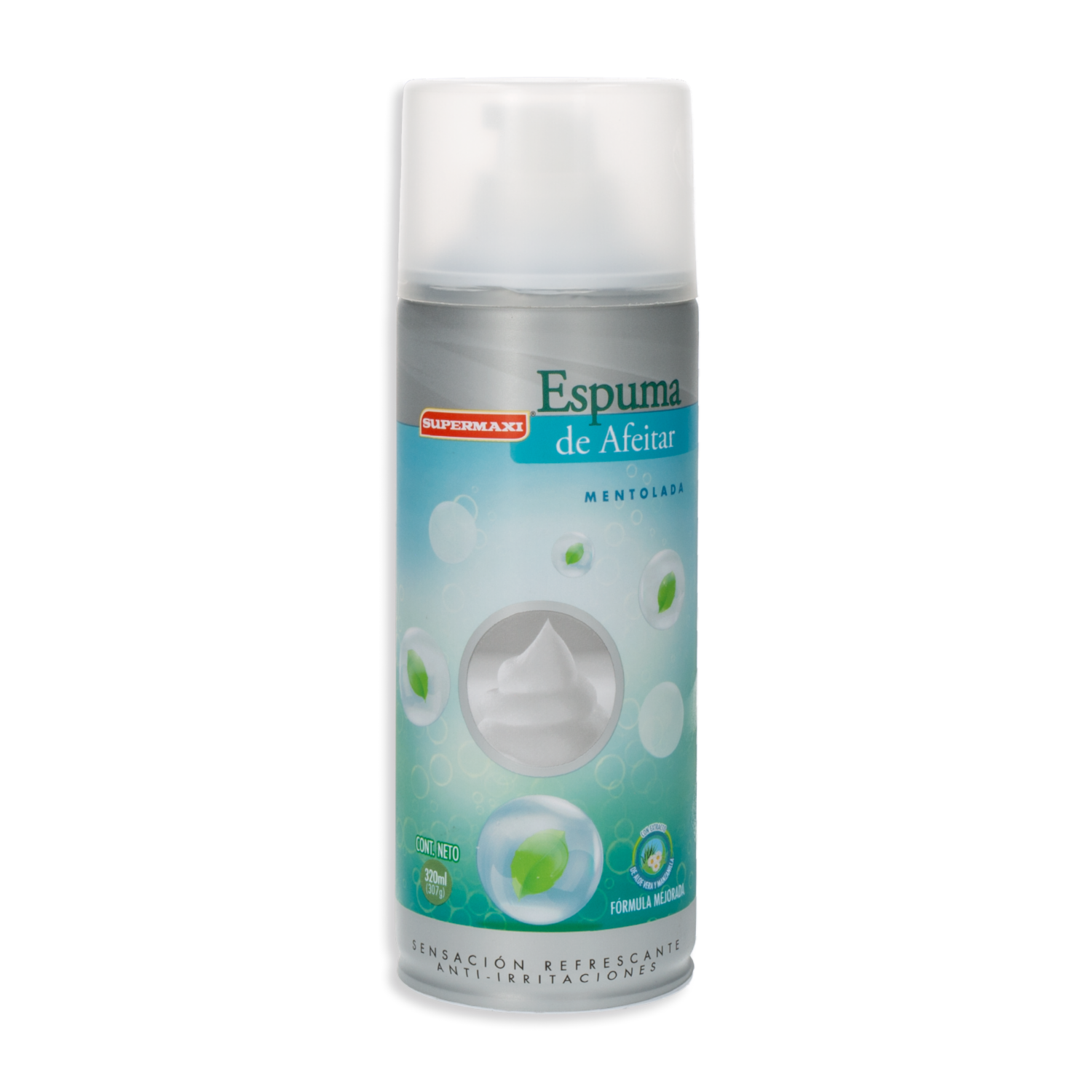 Espuma De Afeitar Mentolada SUPERMAXI 320 Ml