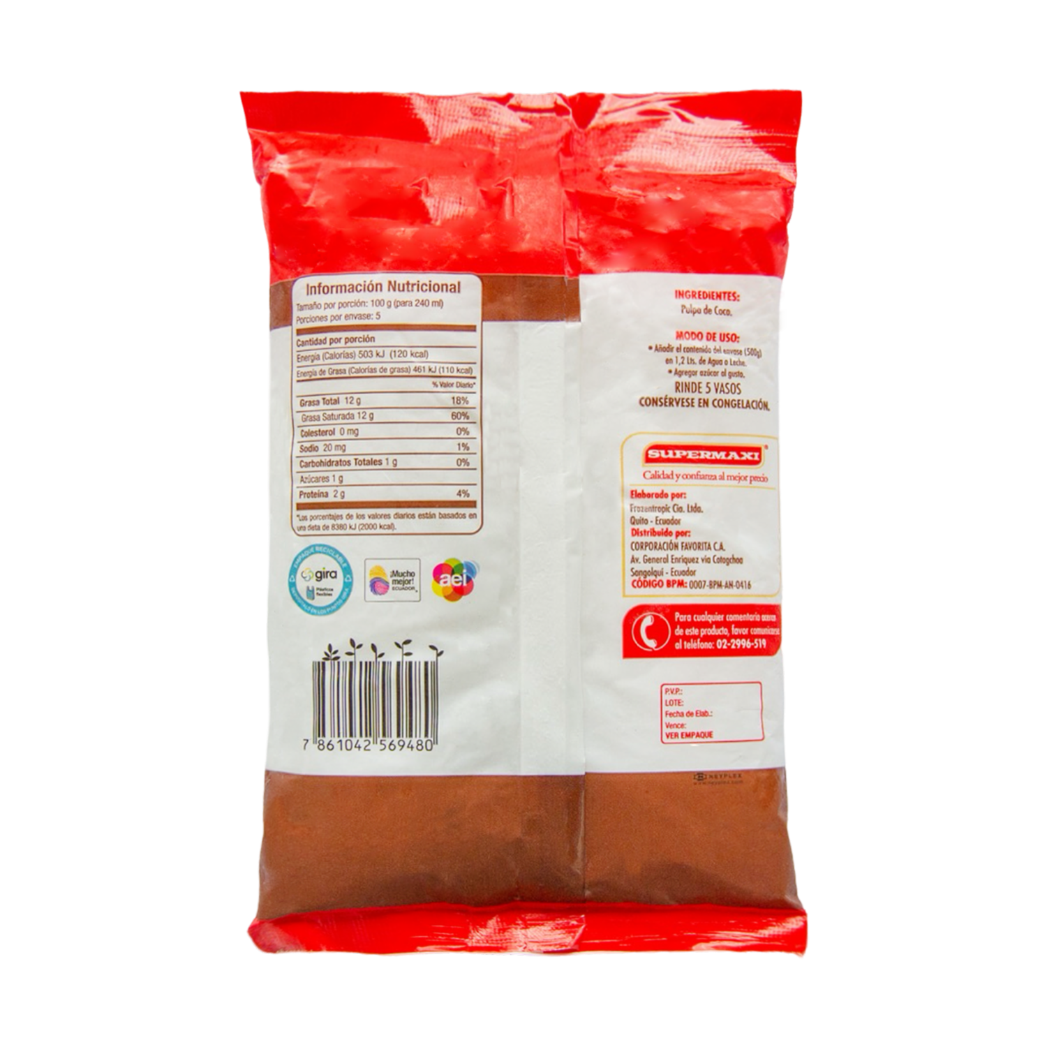Pulpa De Coco SUPERMAXI 500 G