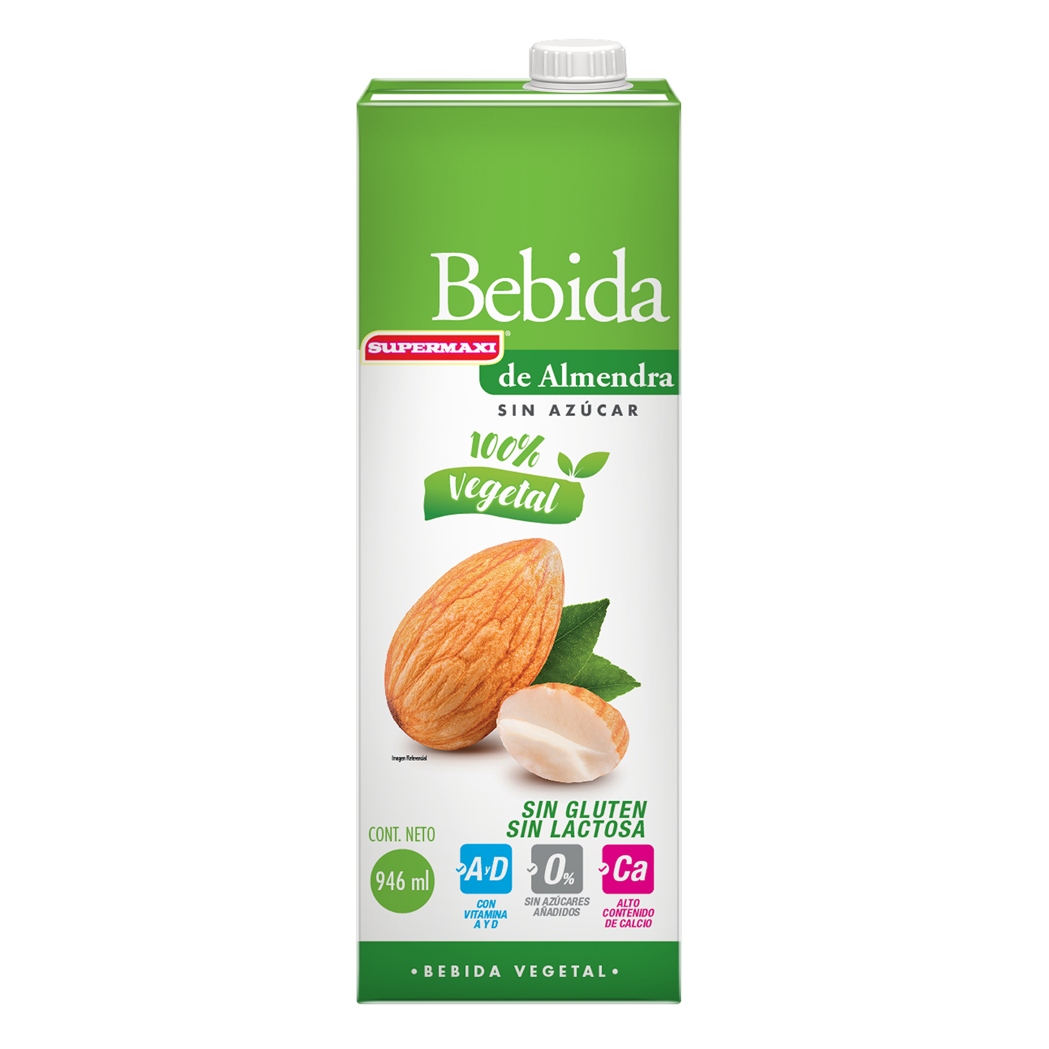 Bebida De Almendras Sin Azúcar SUPERMAXI 946 Ml