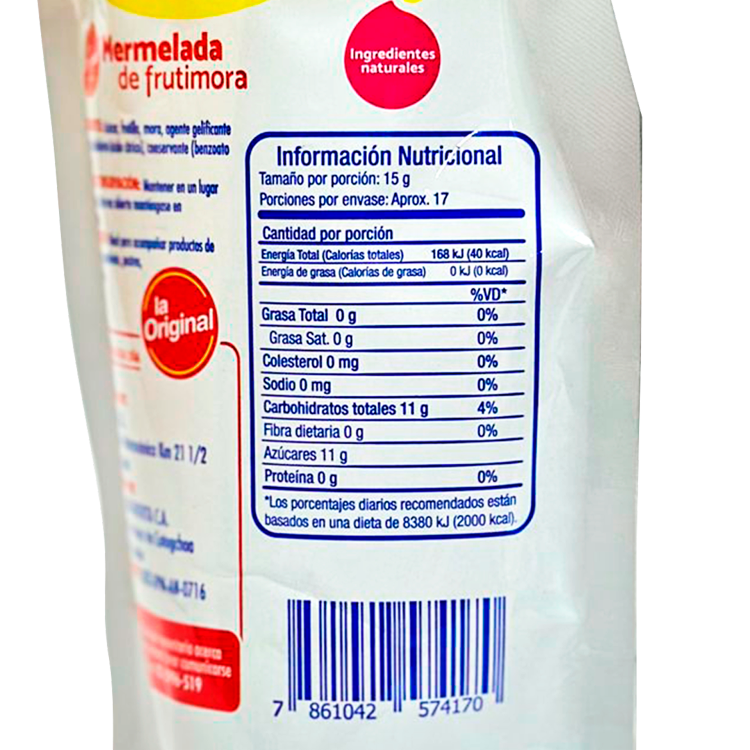 Mermelada De Frutimora LA ORIGINAL 250 G