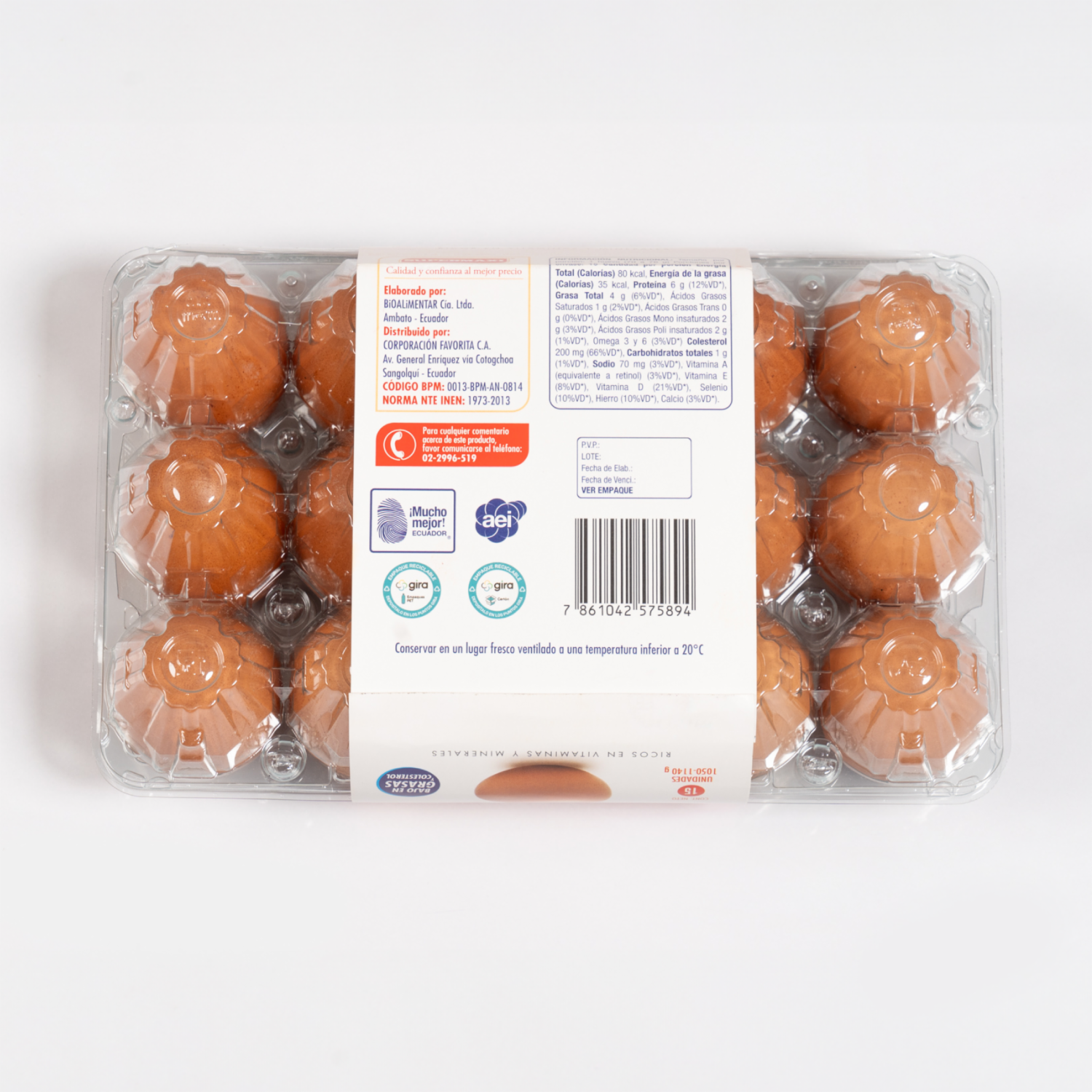 Huevos Gigantes SUPERMAXI X 15 Uds