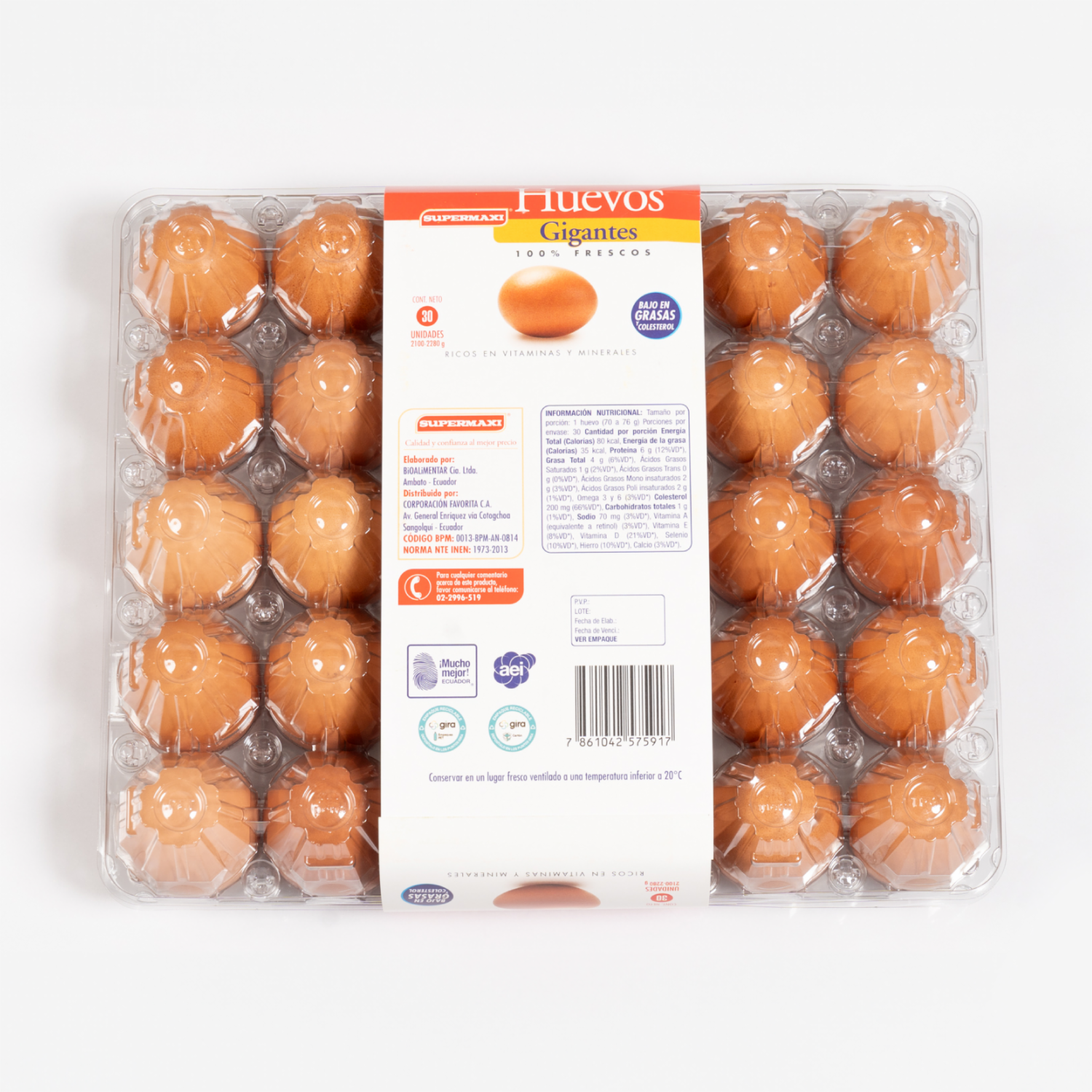 Huevos Gigantes SUPERMAXI X 30 Uds