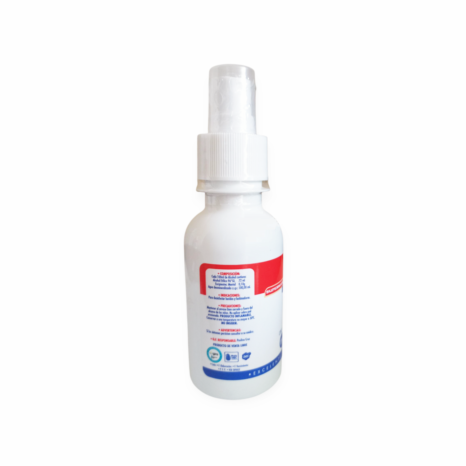 Alcohol Antiséptico Uso Externo SUPERMAXI 120 Ml