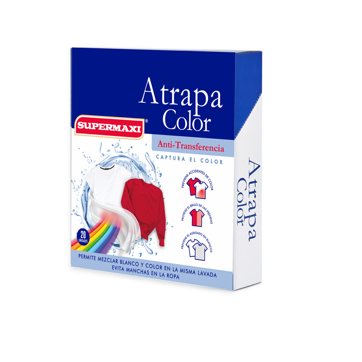 Quita Manchas Cátcher Color SUPERMAXI X 20 Uds