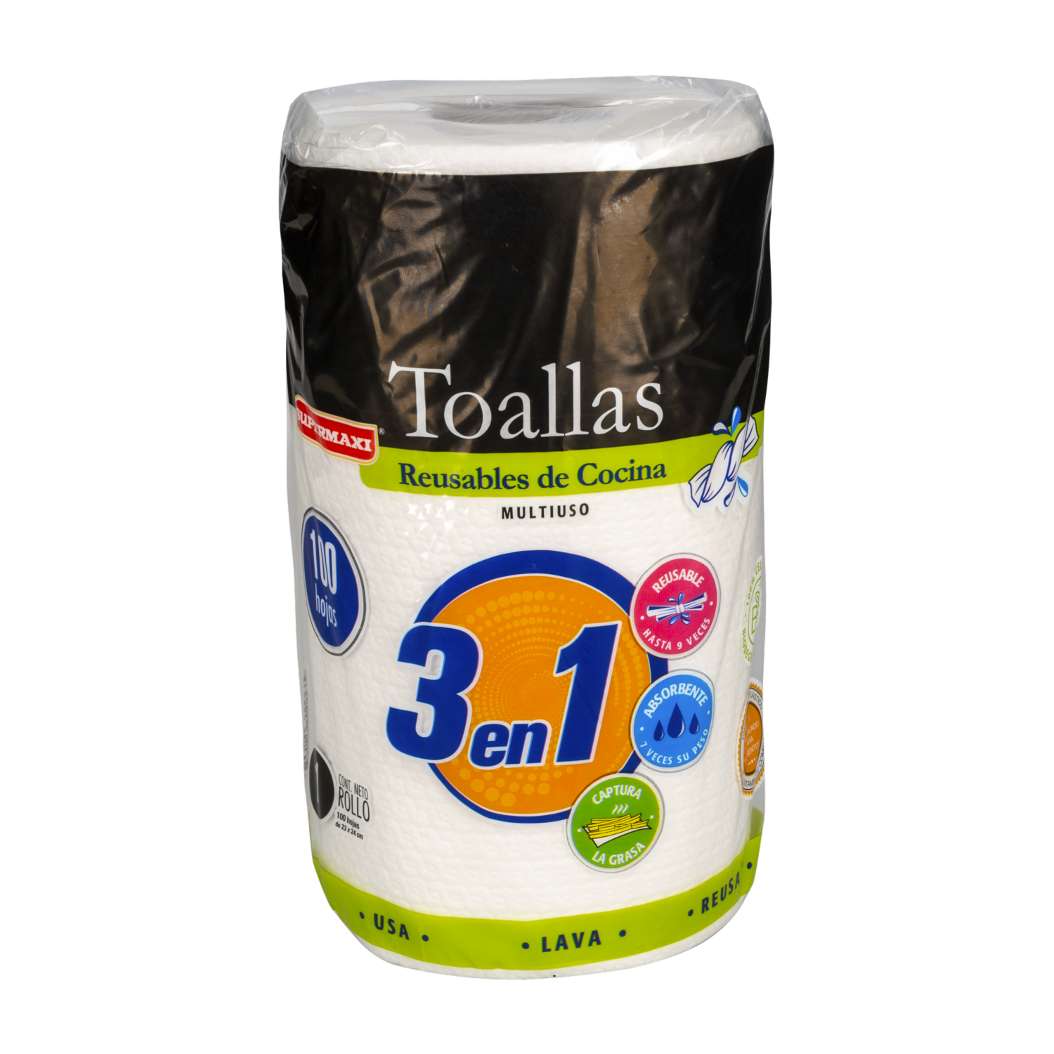 Toallas De Cocina Reusables Multiusos SUPERMAXI X 100 Uds