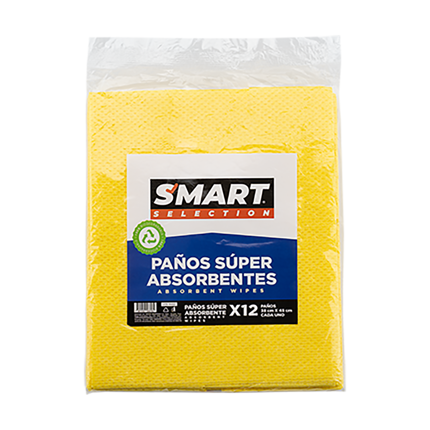 Paño Amarillo Superabsorbente SMART SELECTION X 12 Uds