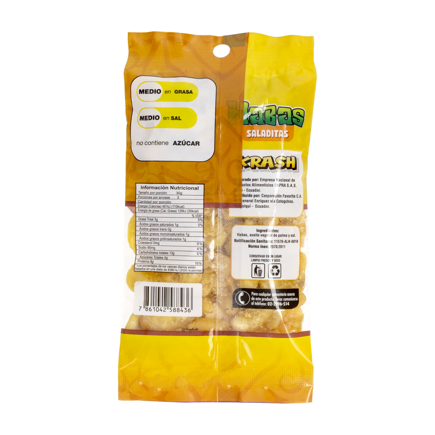 Habas Saladitas KRASH 90 G