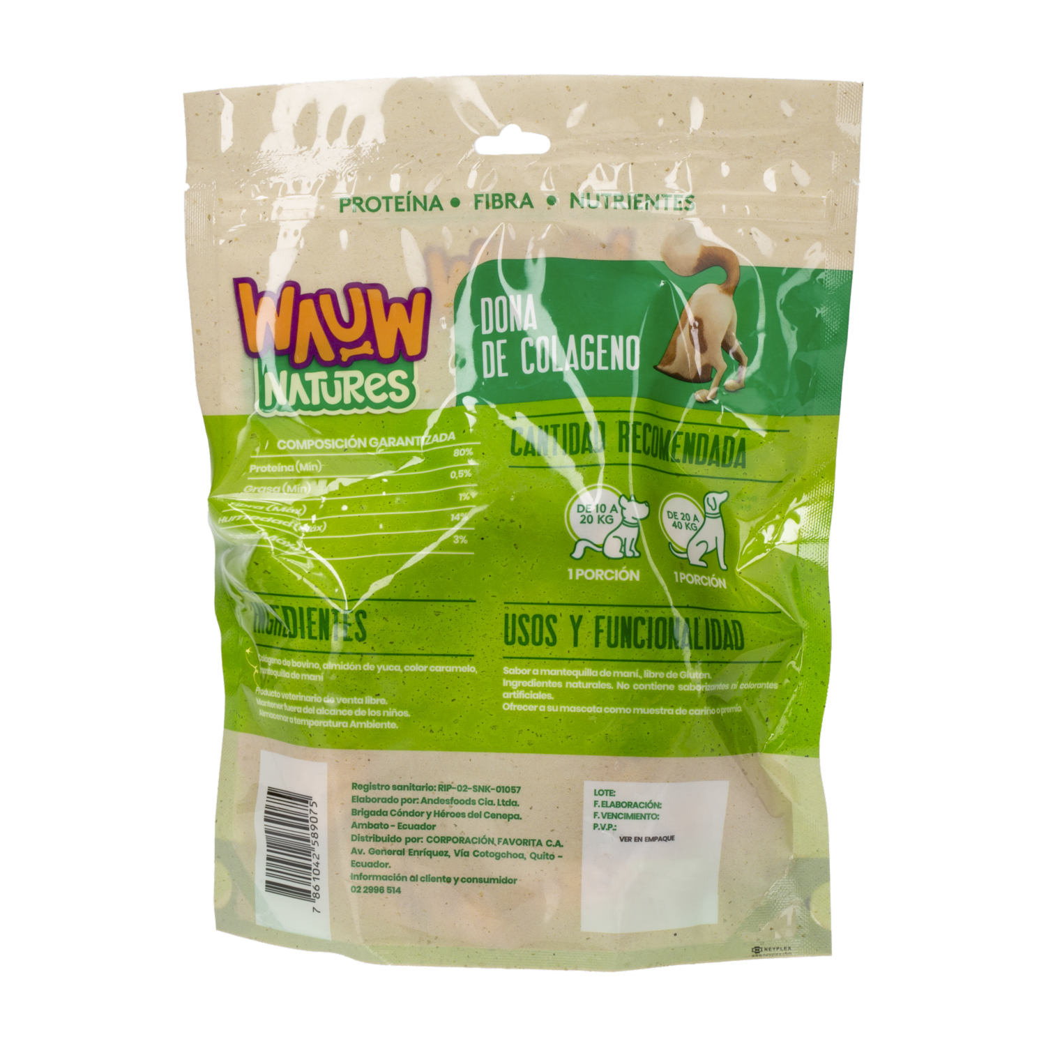 Snack Para Perros Dona De Colágeno WAUW Unidad
