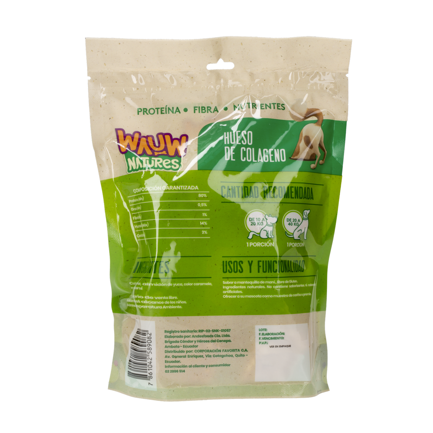 Snack Para Perros Hueso De Colágeno WAUW X 2 Uds