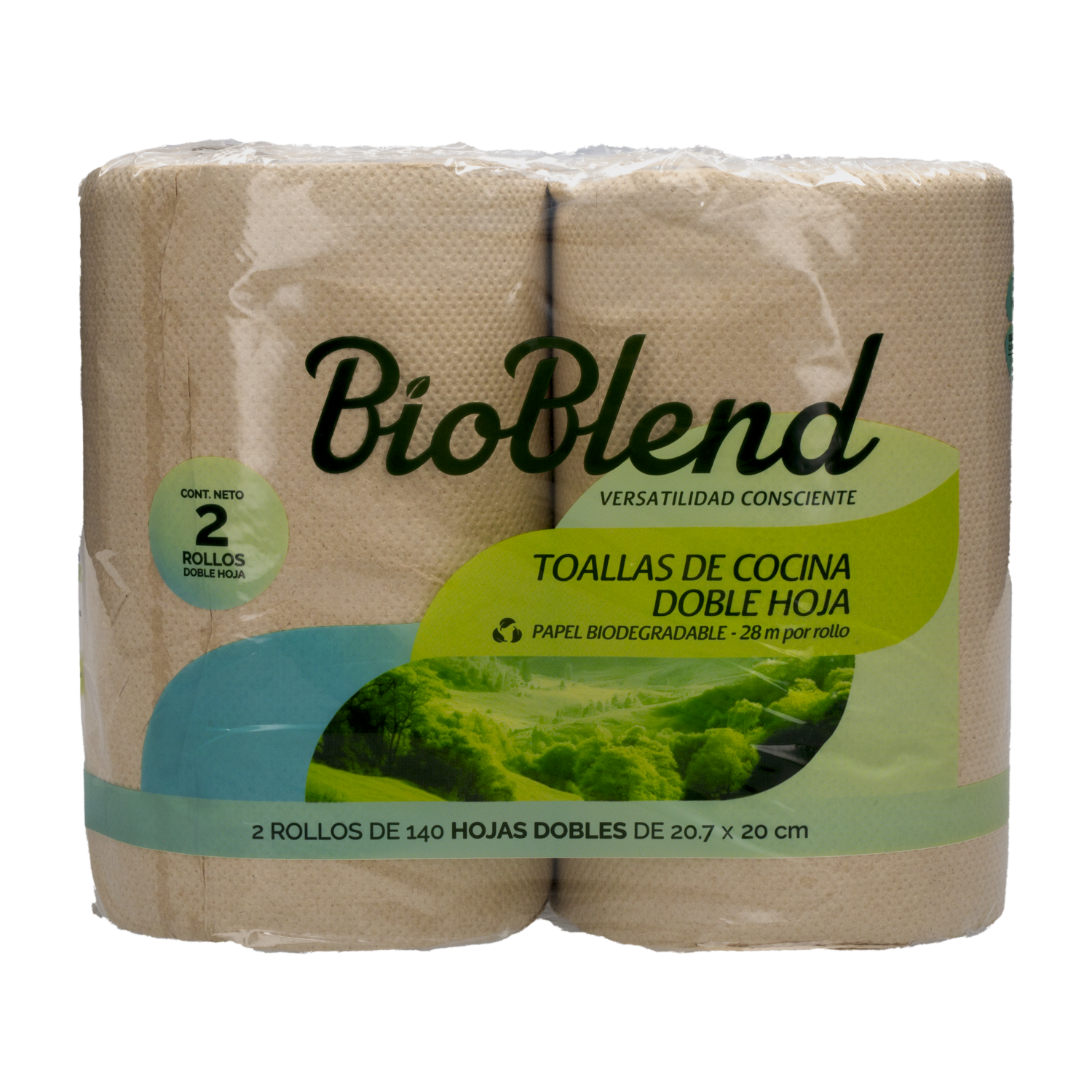 Toalla De Cocina En Rollo BIO BLEND X 2 Uds